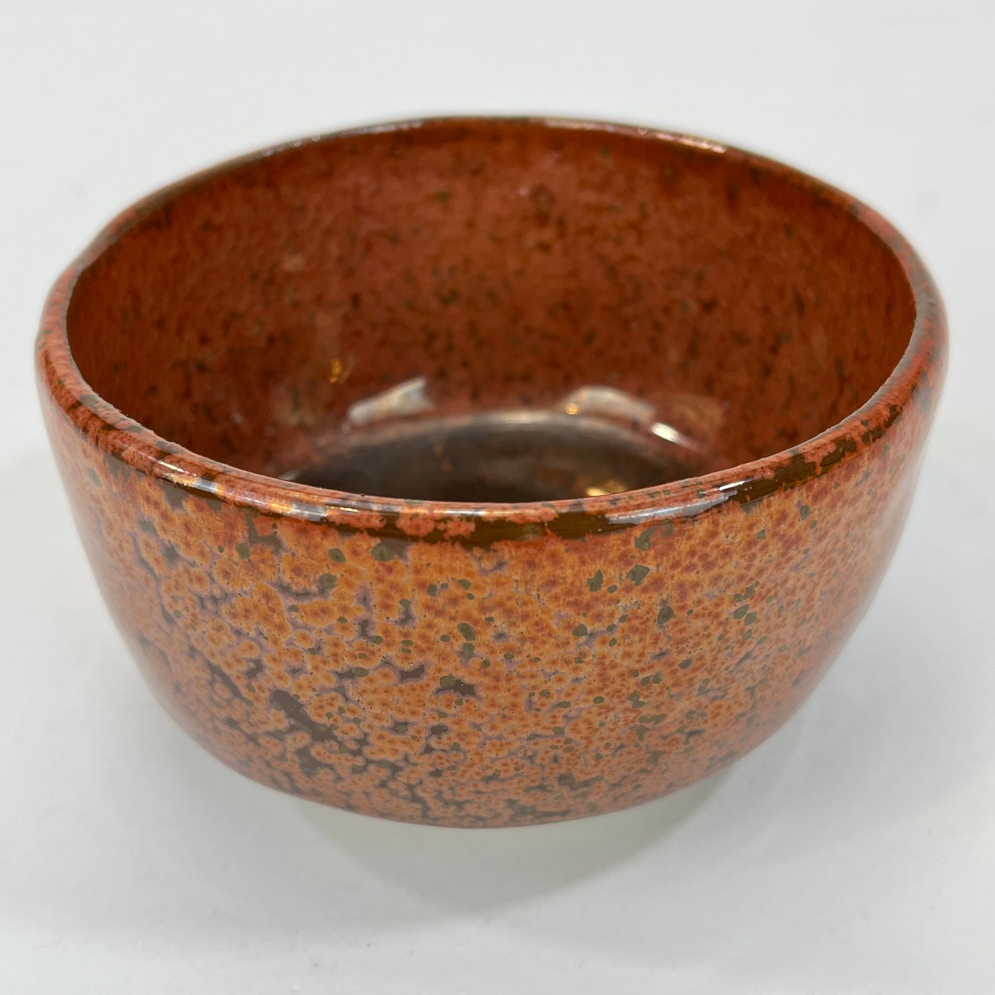 Chawan w/ Red & Black Speckels Box Matched 6"