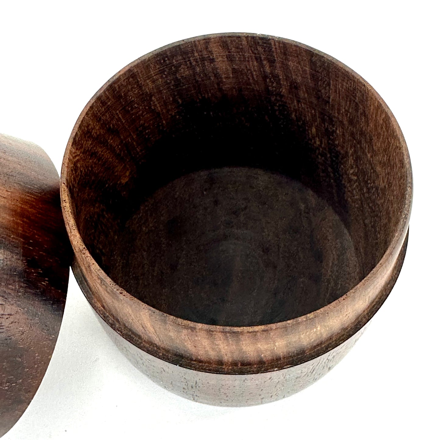 Japanese Quince Wood Natsume Tea Caddy Natural Grain Finish 2.5"