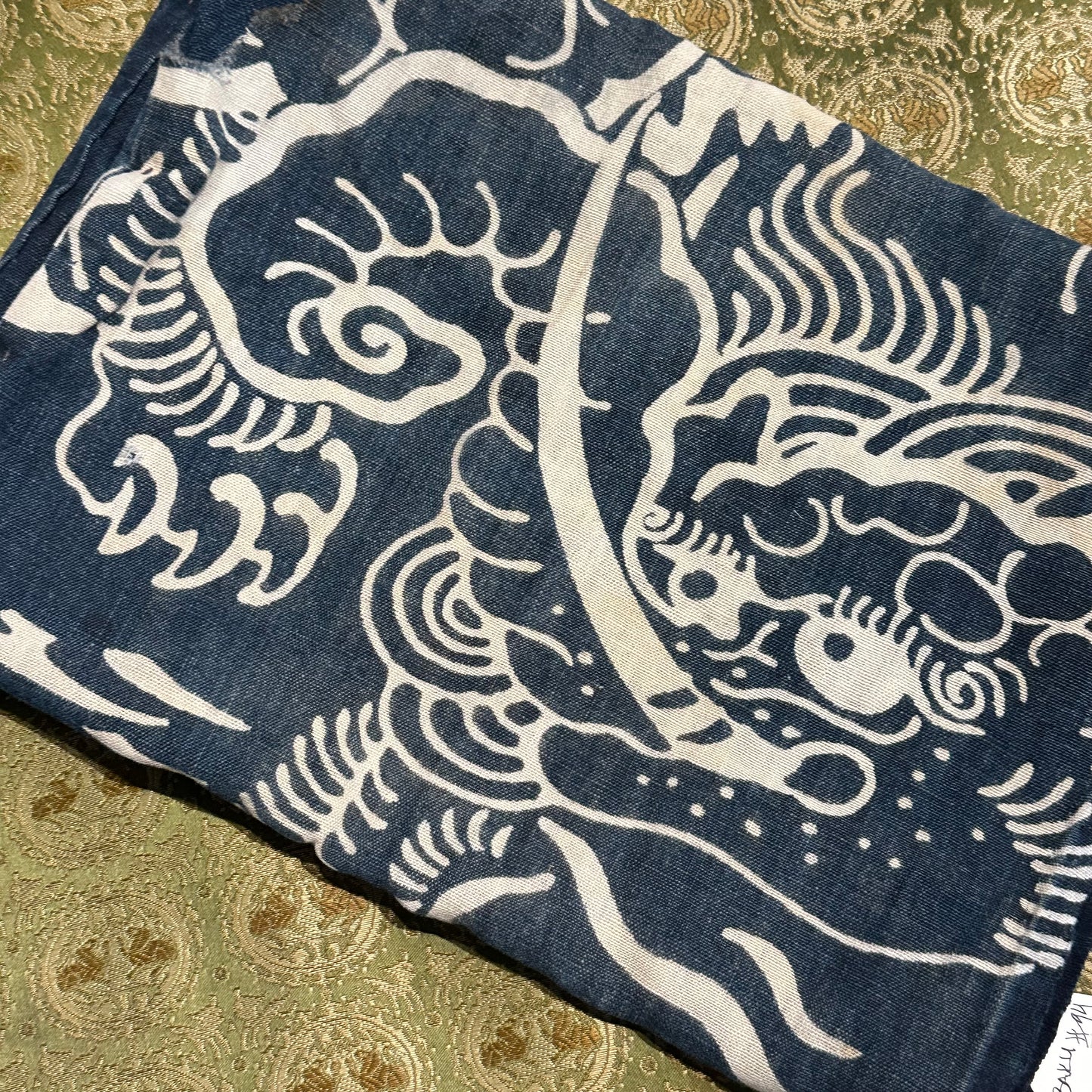 Antique Japanese 19th Century Textile - Tsutsugaki 25.5"x57" Baku #94