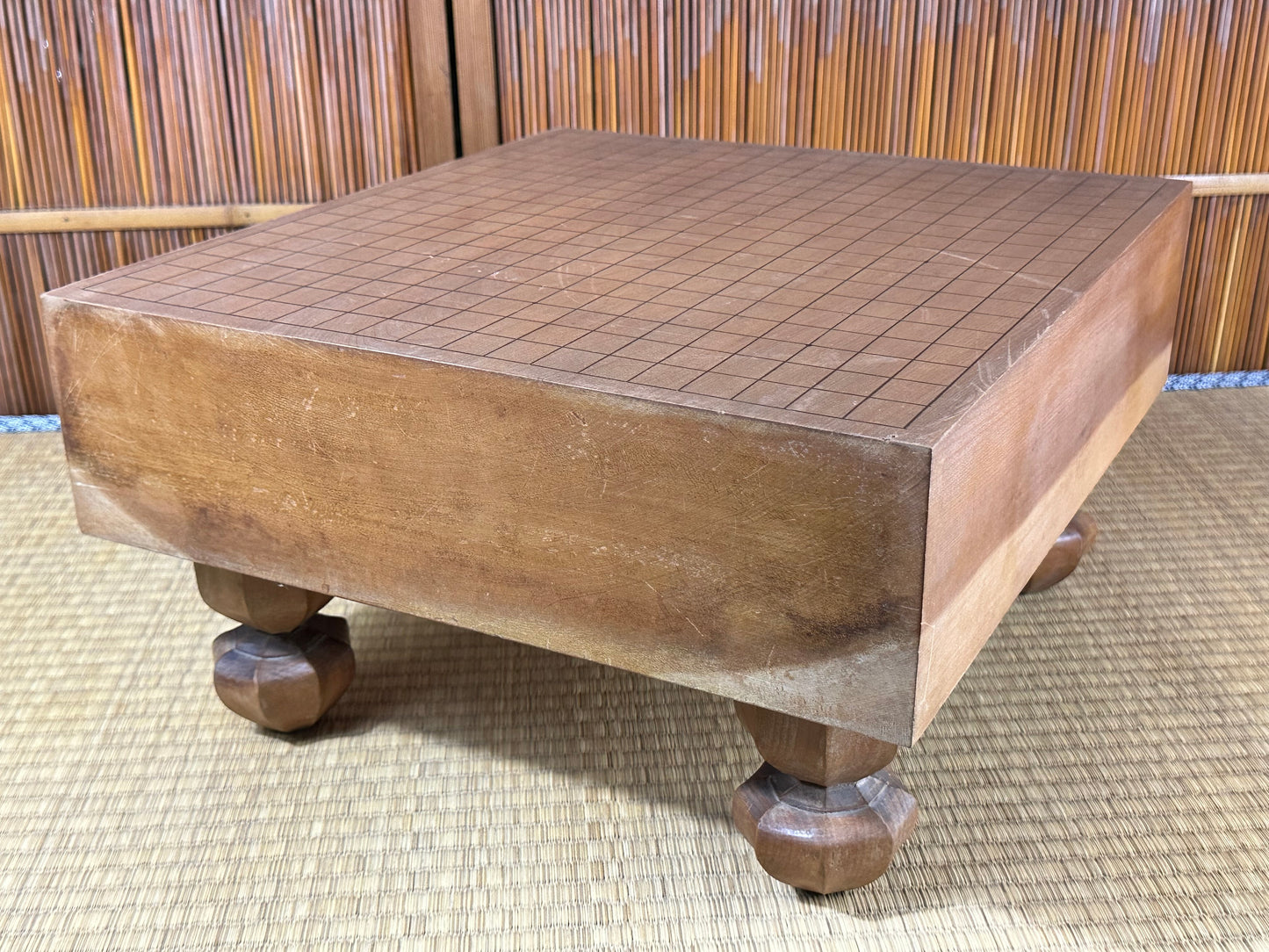 Vintage Japanese Goban 4.5" (12cm) Thick Go Game Board Floor Board C3