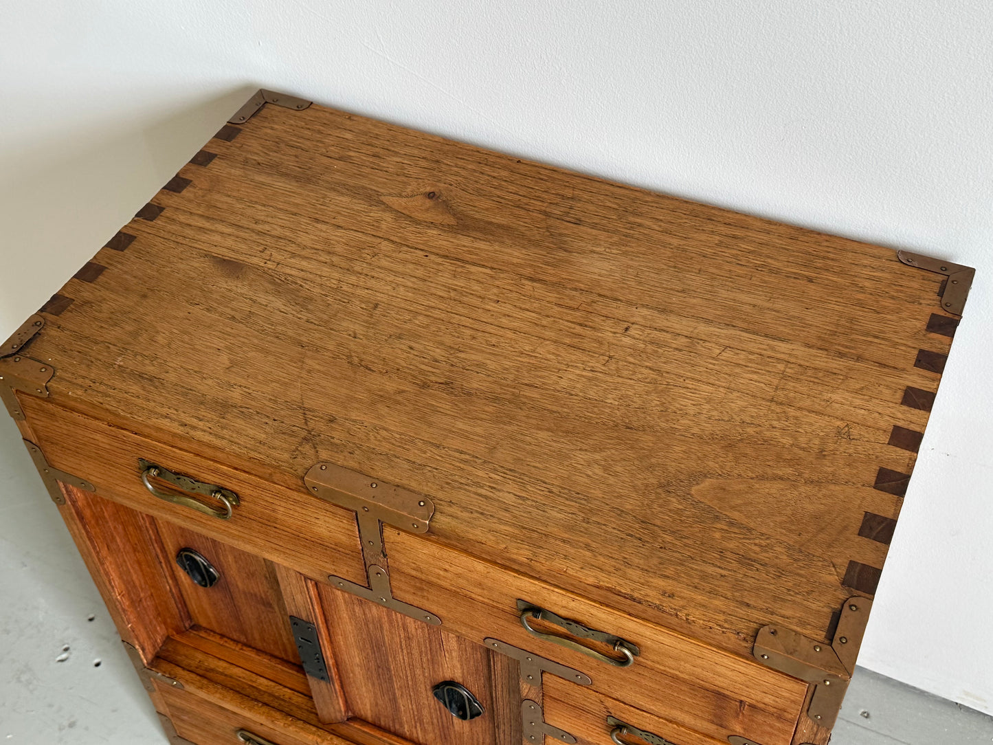 Antique Japanese Meiji Era (c1890’s) Kiri Kodansu Personal Tansu 6 Drawer 25"W