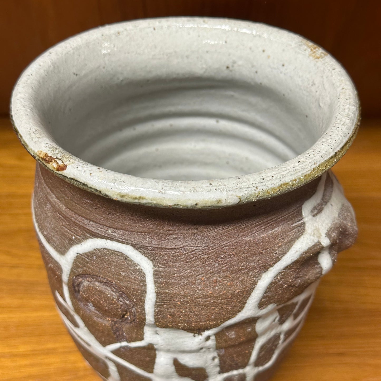 Vintage Japanese Showa Era (mid 20th) Hand Thrown Vase Ikebana