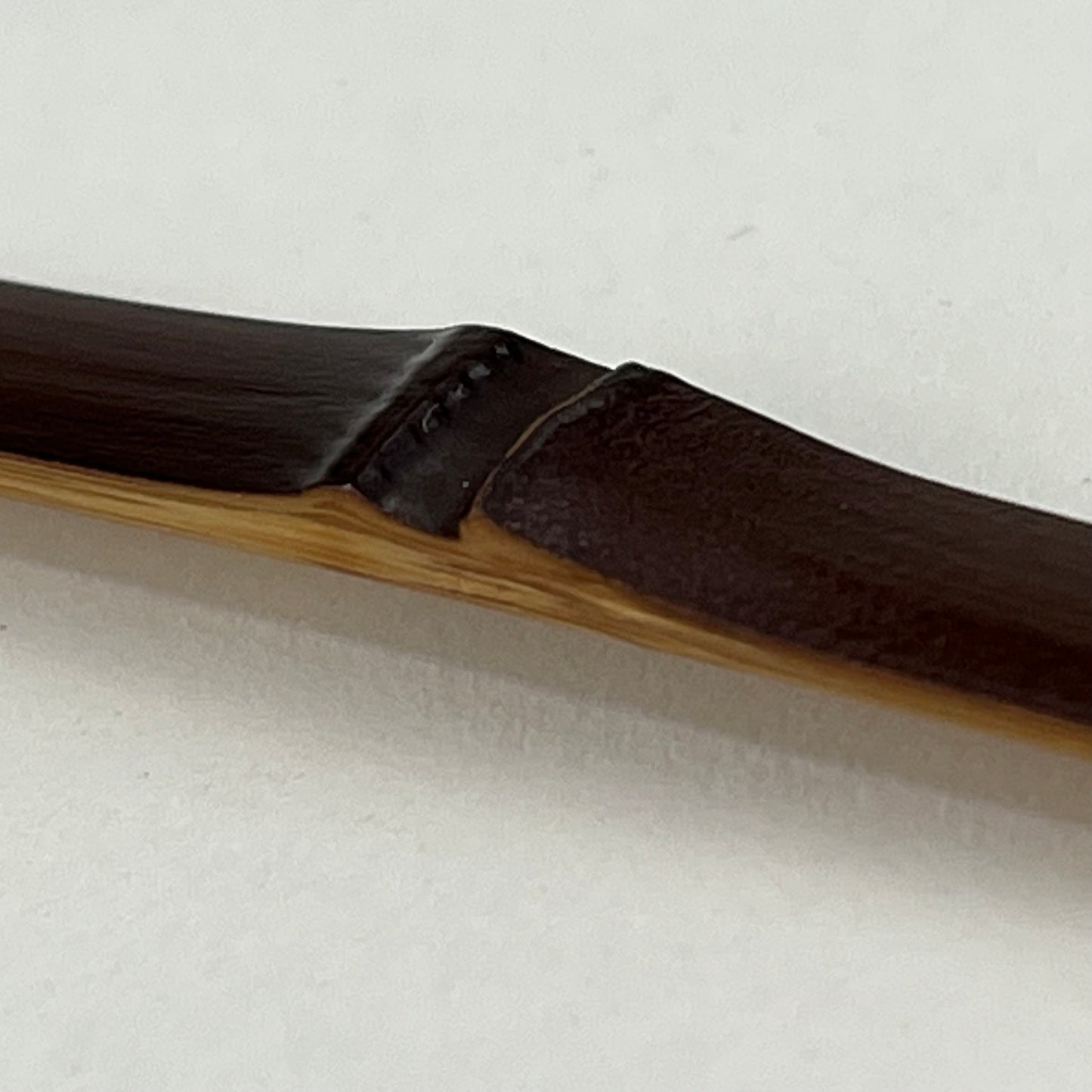 Chashaku Tea Scoop for Tea Ceremony Two Toned w/ Tube & Box by Yuyu Channei 7"