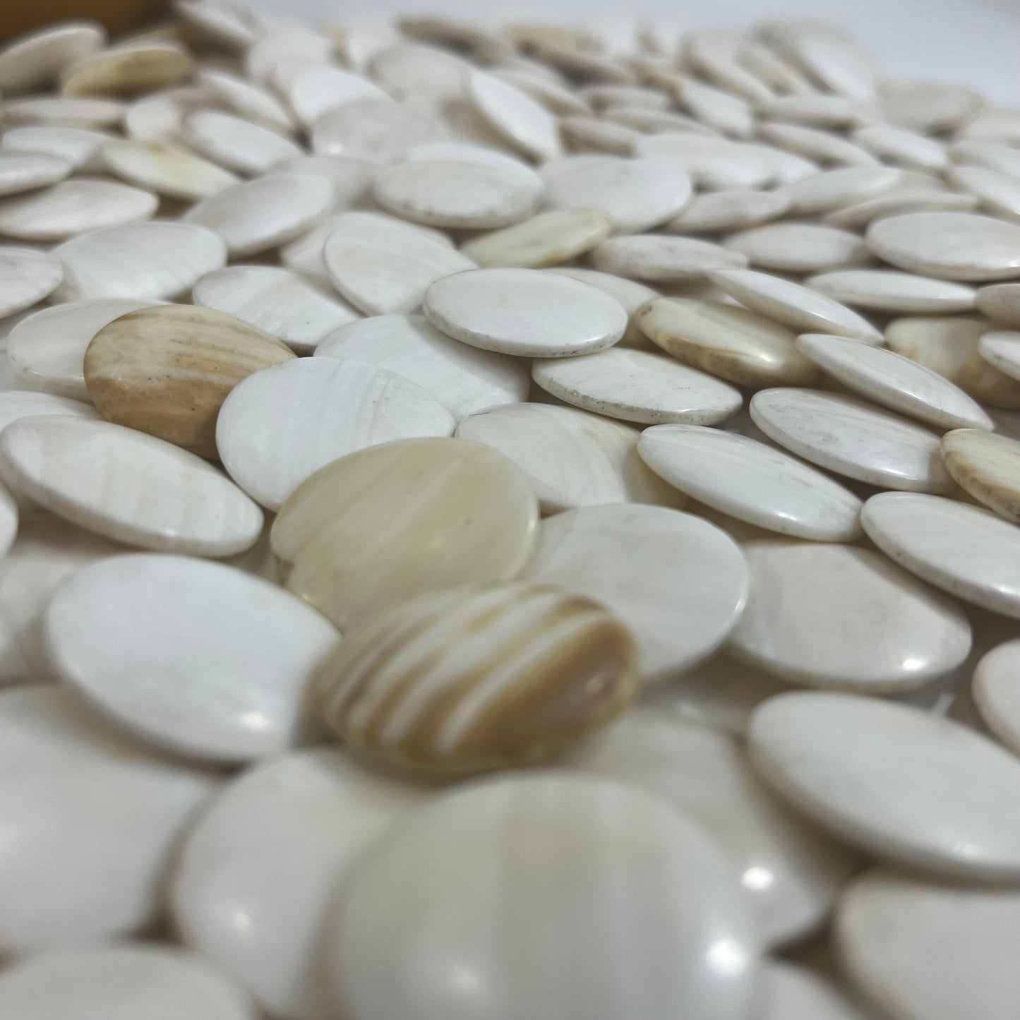 Vintage Go Stones Natural Shell & Slate w/ Keyaki Bowls