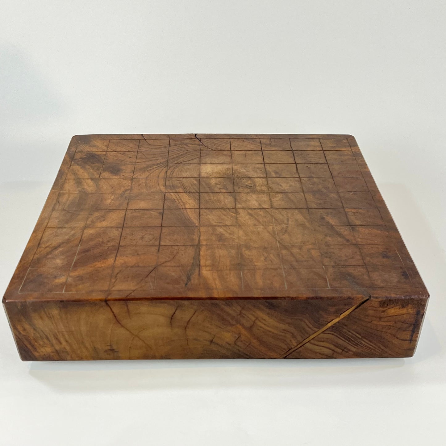 Vintage Japanese block Shogiban Chess Board Mid 20th Century