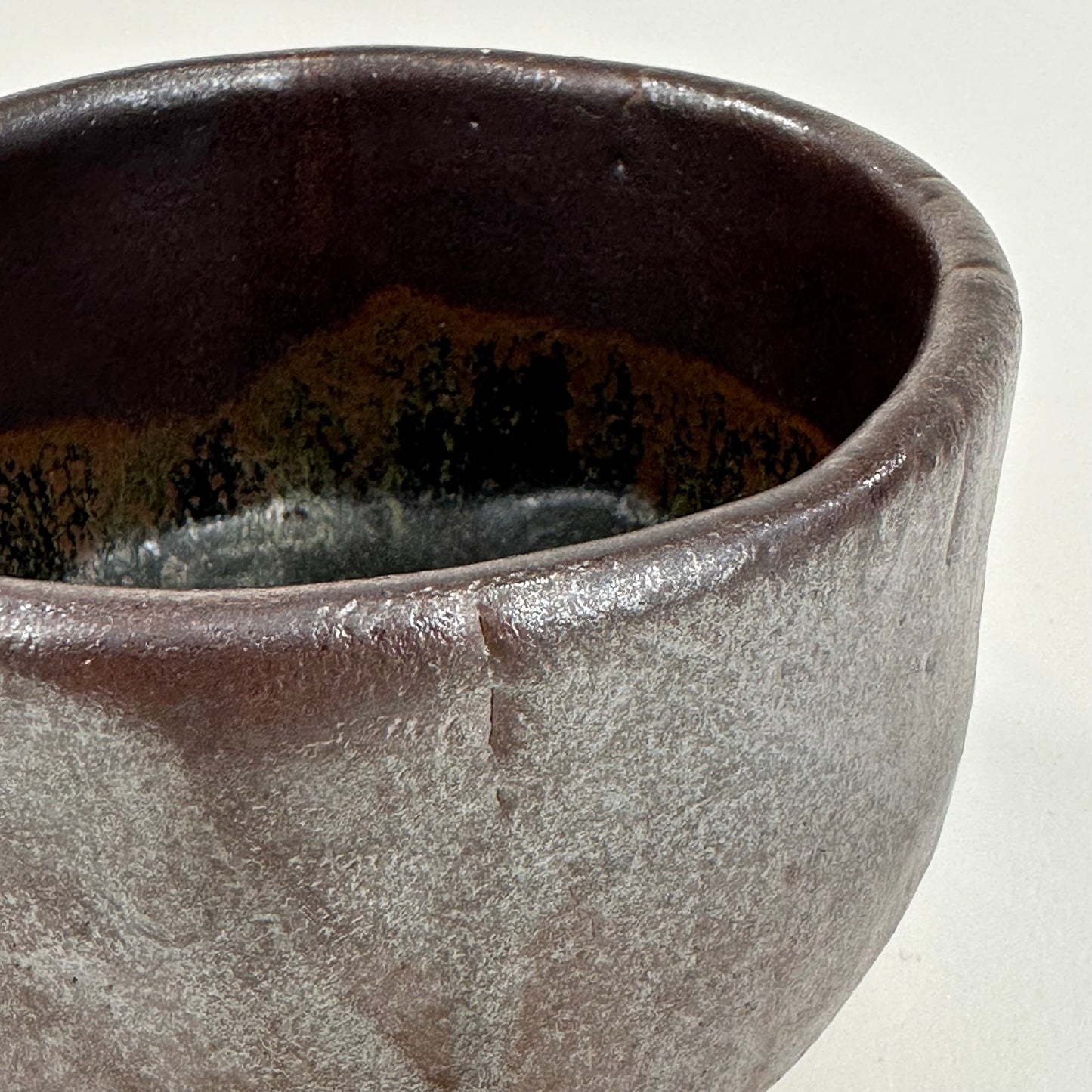 Vintage Japanese Hand Thrown Signed Ceramic Tea Bowl Chawan