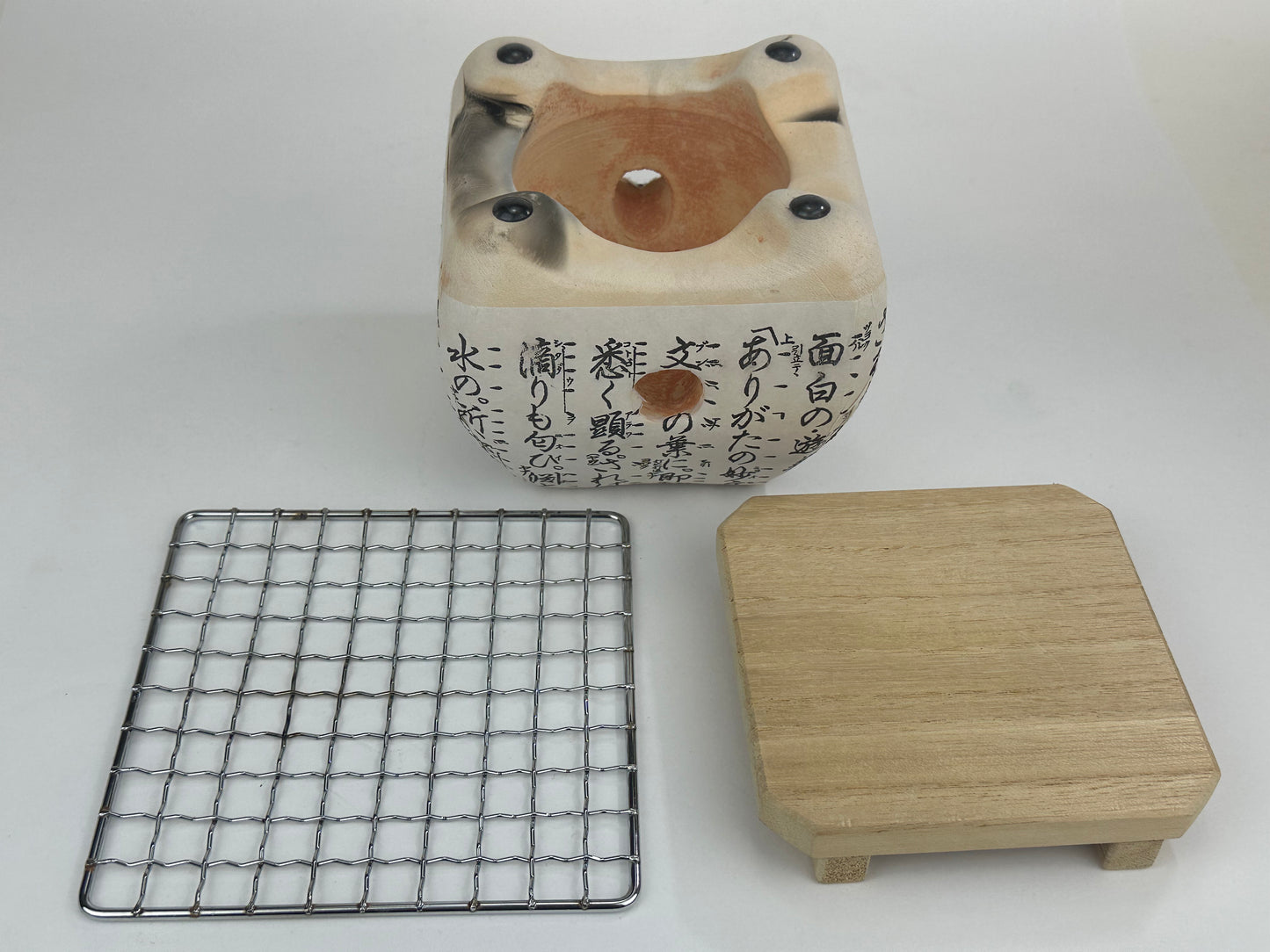 Vintage Japanese Mini Tabletop Grill Hibachi Stove BBQ 6"x6"