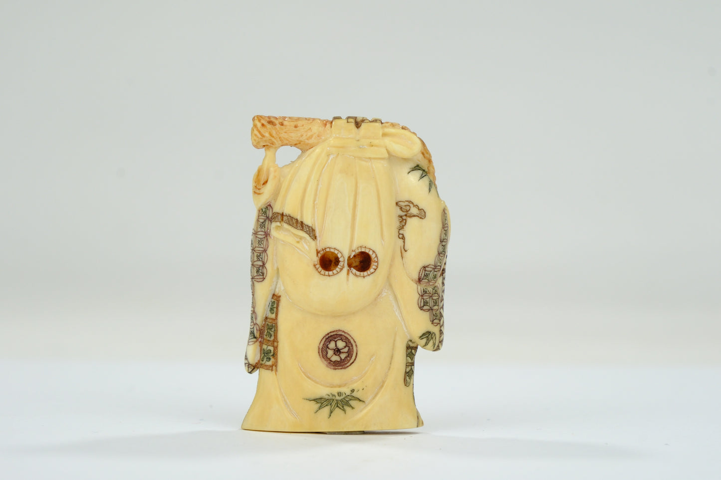 Vintage Chinese Figurine / Netsuke Hand Carved Oxbone ~2”H