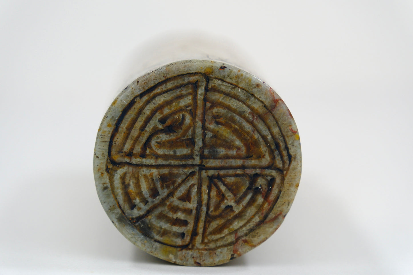 Vintage Chinese Handcarved Inkan Marble Stamp Dragon 6”