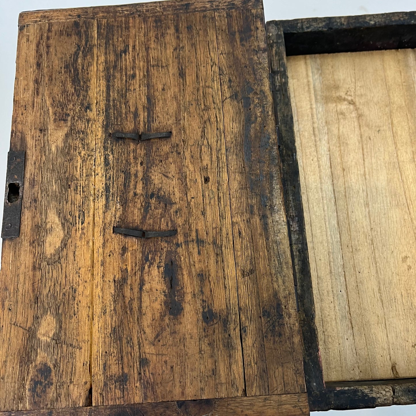 Antique Japanese Meiji Era c1870's Kiri Wood Suzuribako Calligraphy Tansu Chest 11"