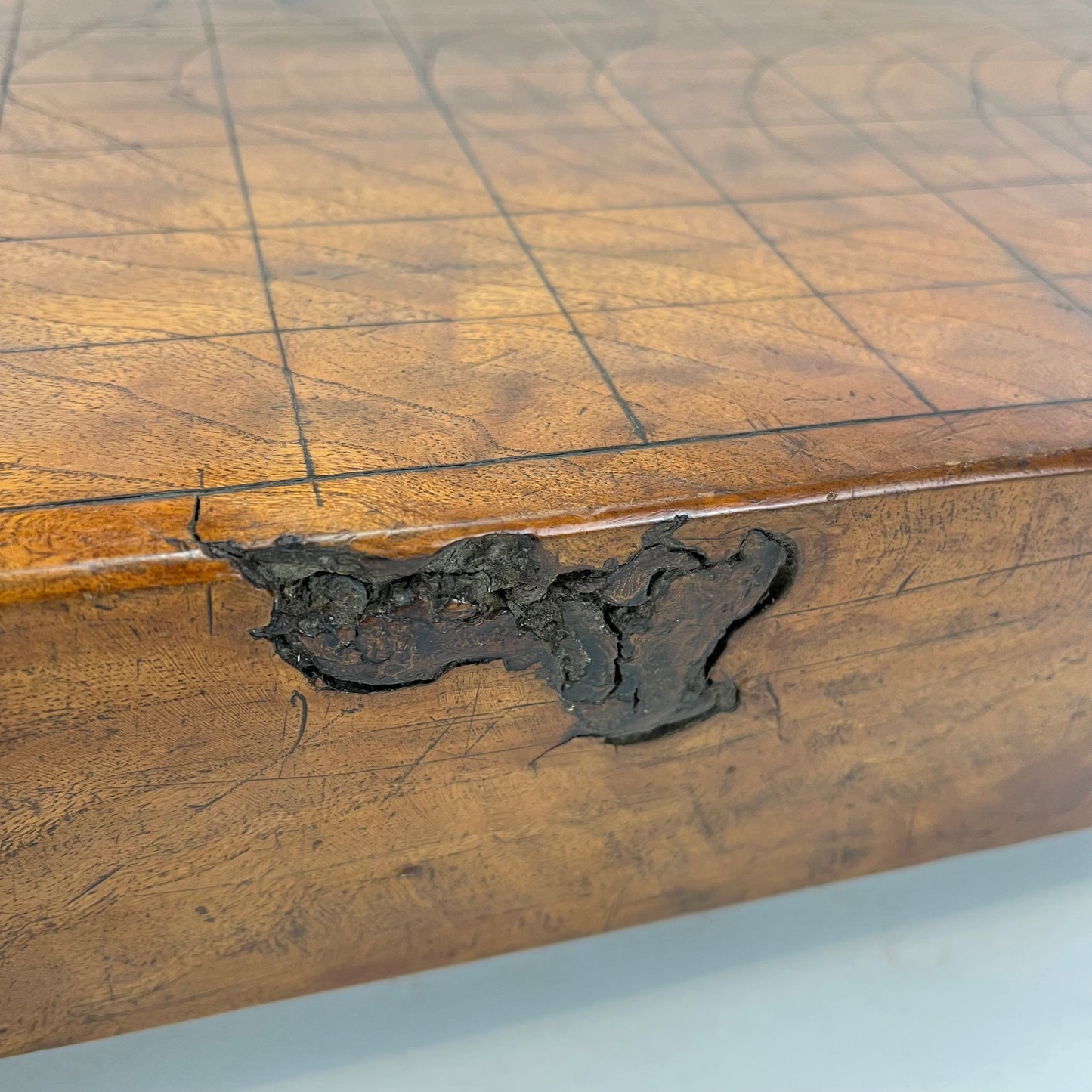 Vintage Japanese Taisho Era c1920's Shogiban Goban Reversable Game Board 15"