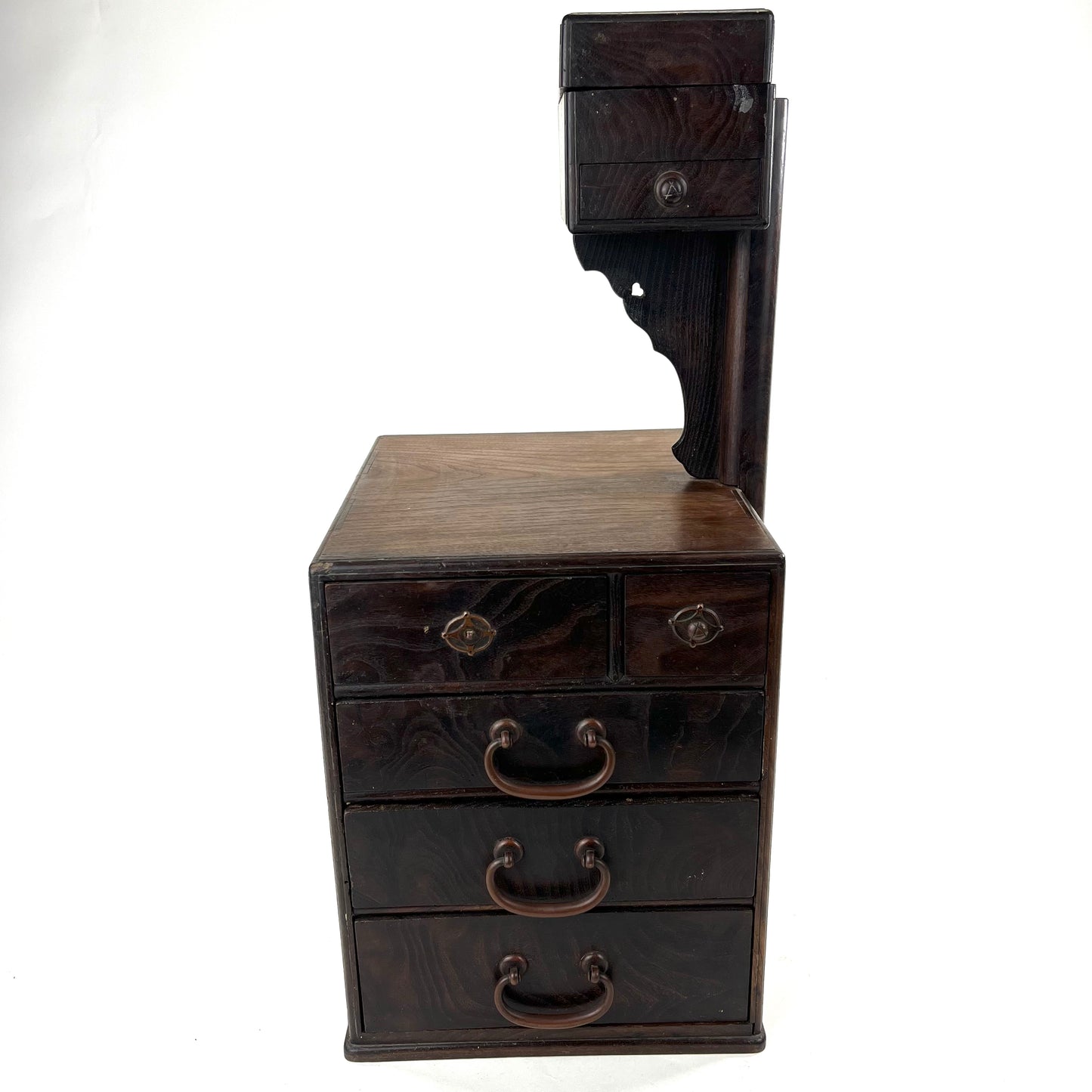 Antique Japanese c1920's Haribako Six Drawers 3rd Hand Pincushion Box