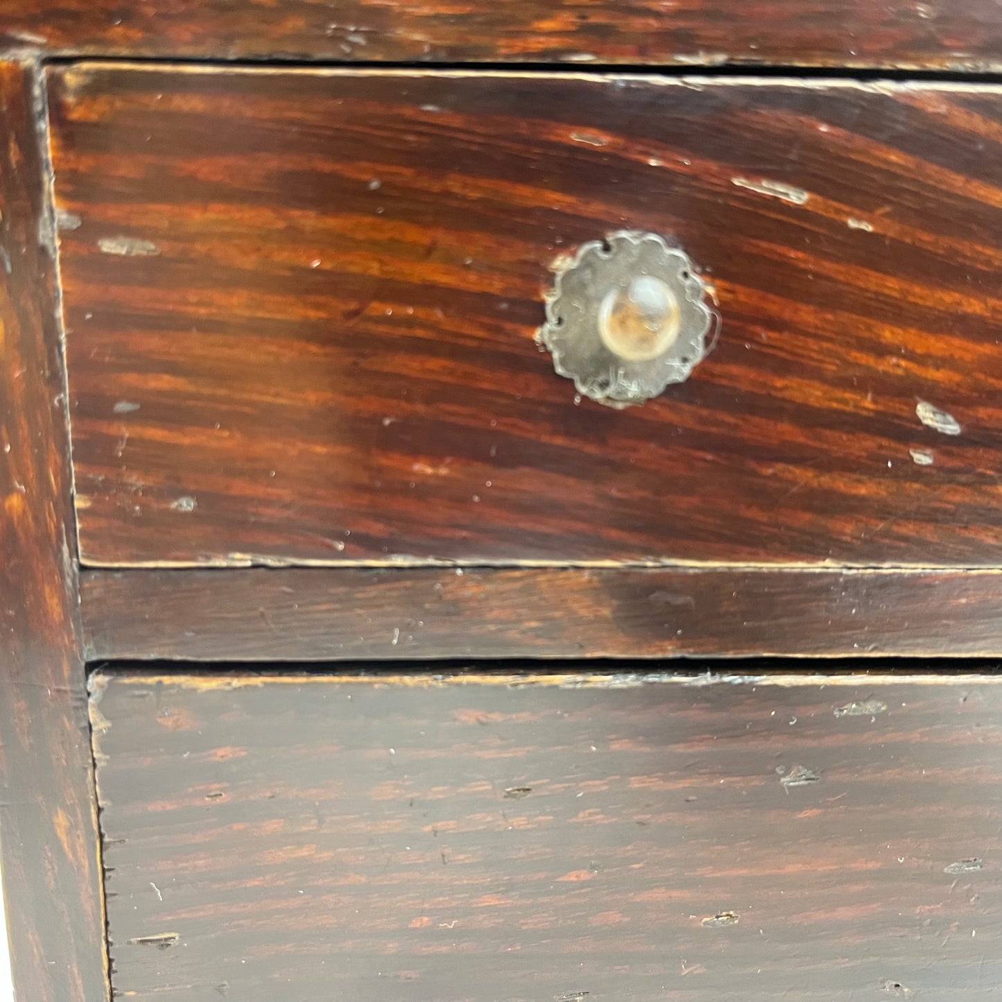 Antique Japanese Taisho Era c 1920’s Keyaki Wood Haribako Tansu 11”