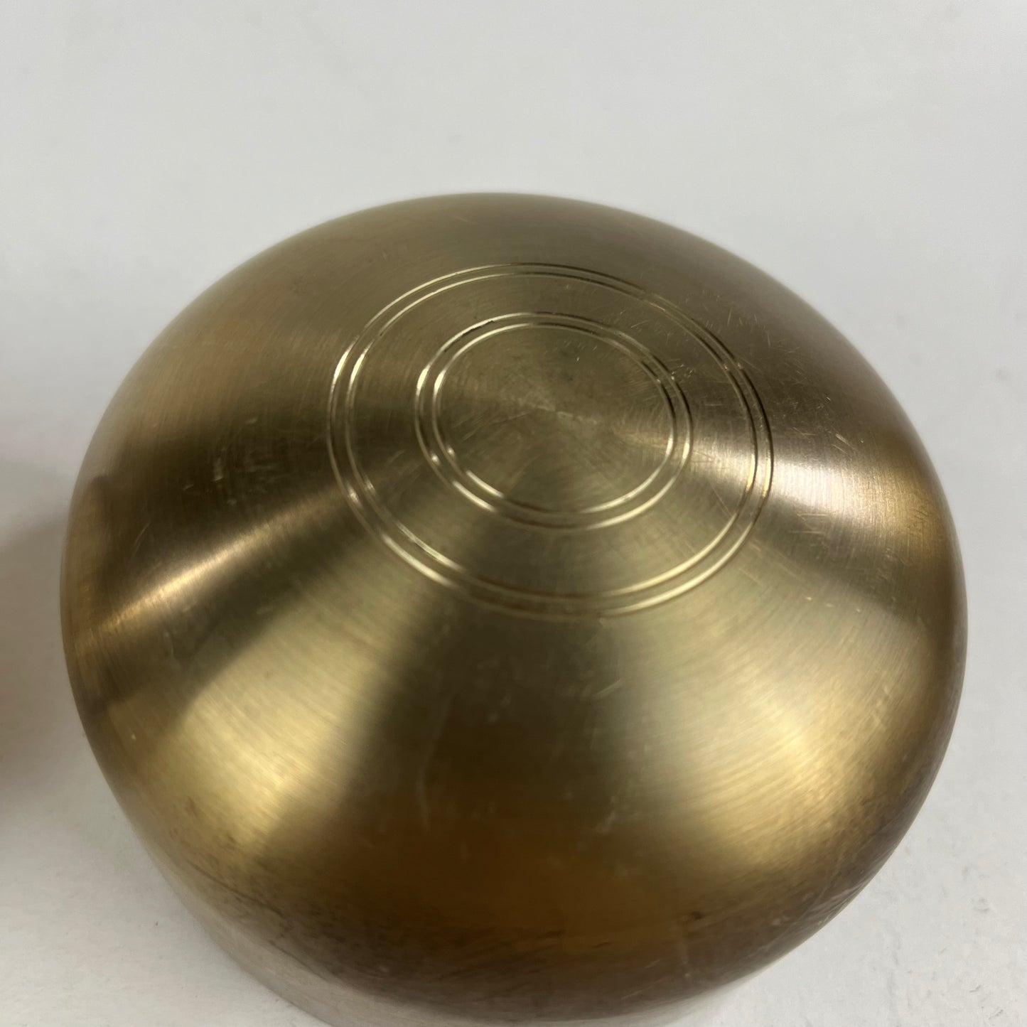 Vintage Bronze Singing Bowl Buddhist Alter Meditation Zazen 3.5"x1.5"
