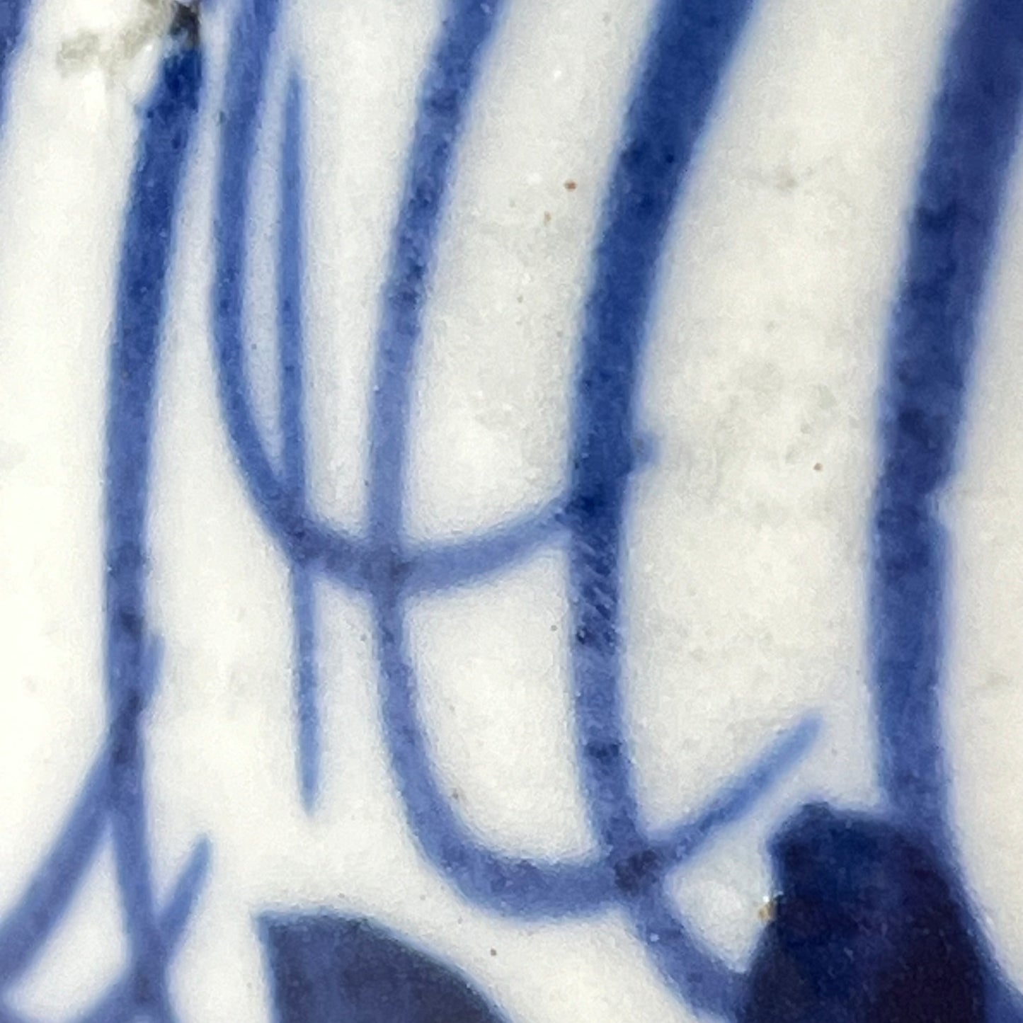 Antique Japanese Edo Era c1800's Ceramic Blue & White Tokkuri Sake Bottle 9”