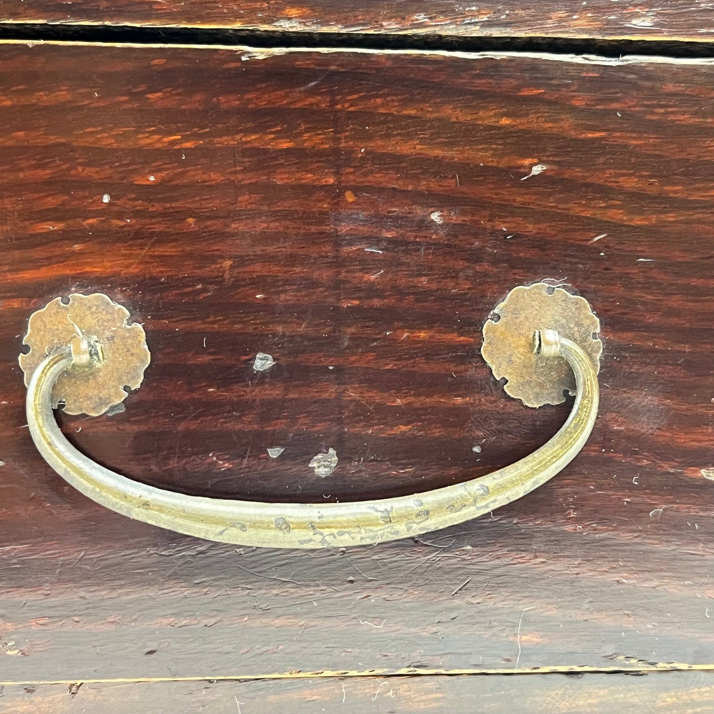 Antique Japanese Taisho Era c 1920’s Keyaki Wood Haribako Tansu 11”