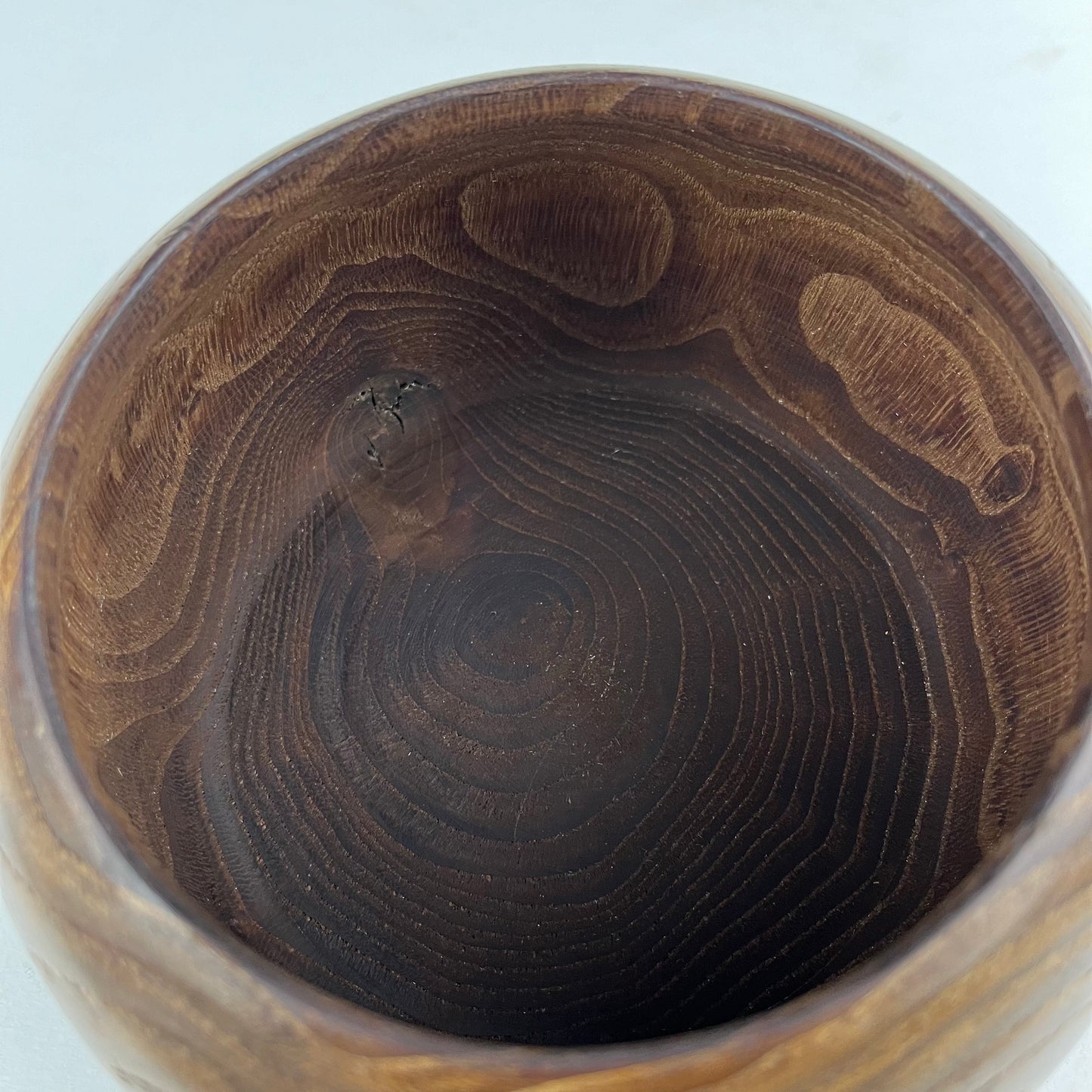 Vintage Round Wooden Lidded Box Bowls 5”
