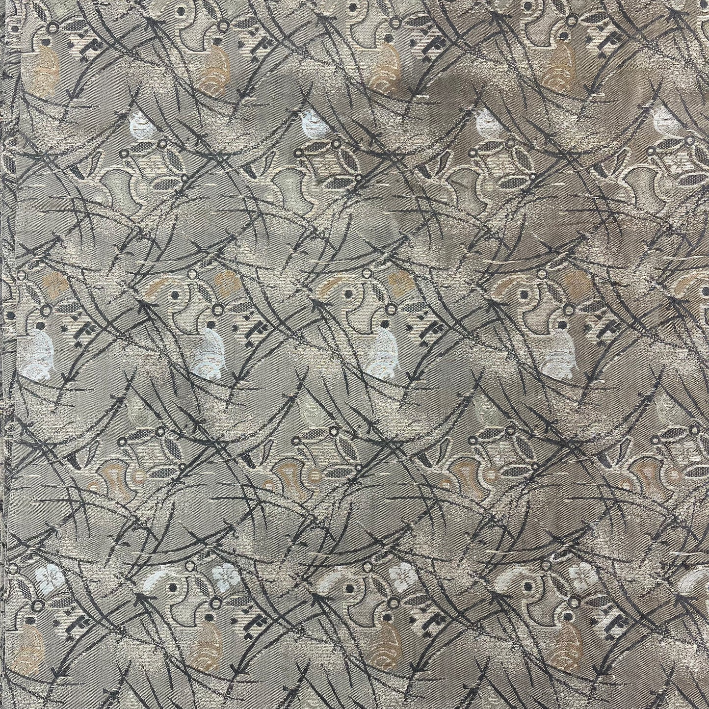 Vintage Japanese Tan Obi /w Pine Needle Motif 12”x150”