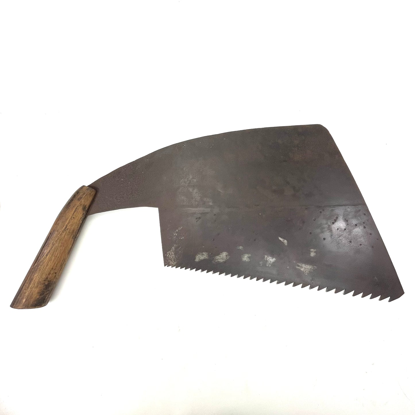 Antique Japanese Whaleback Saw Forged Iron Huge Maebiki Nokogiri Tool