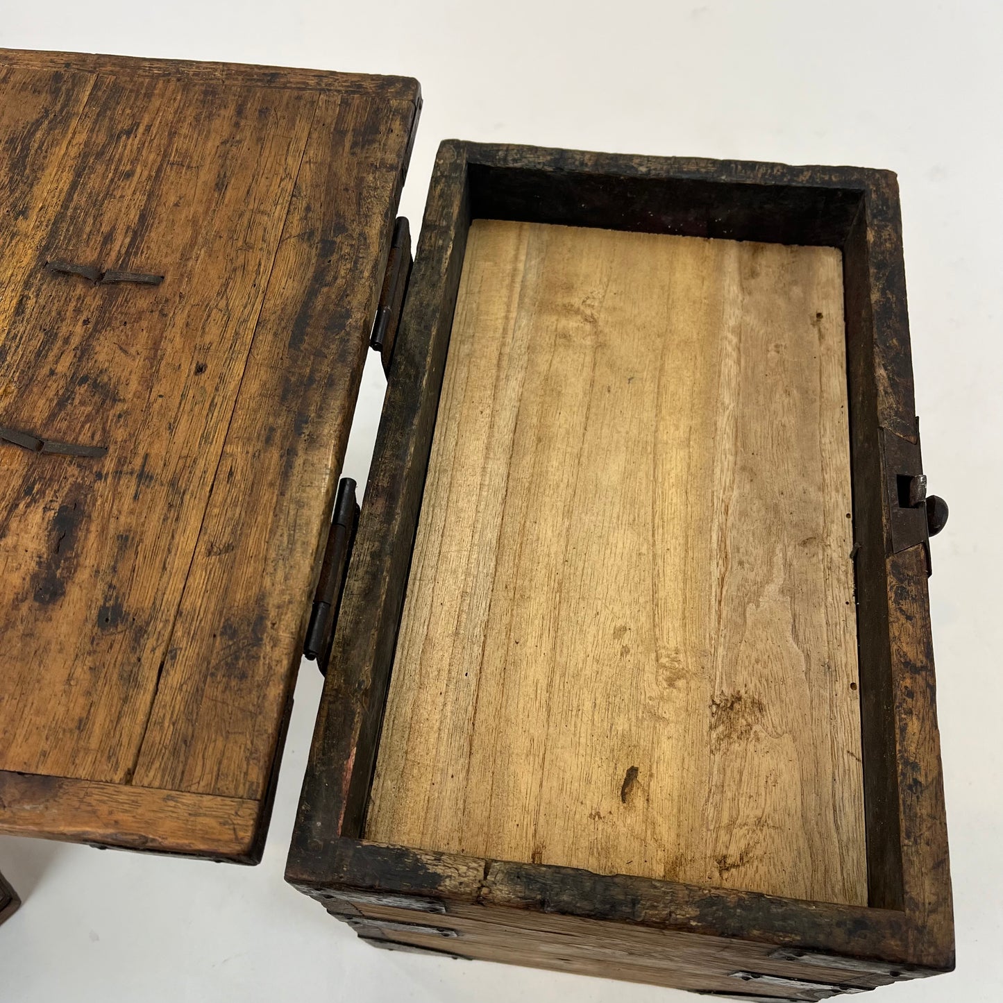 Antique Japanese Meiji Era c1870's Kiri Wood Suzuribako Calligraphy Tansu Chest 11"