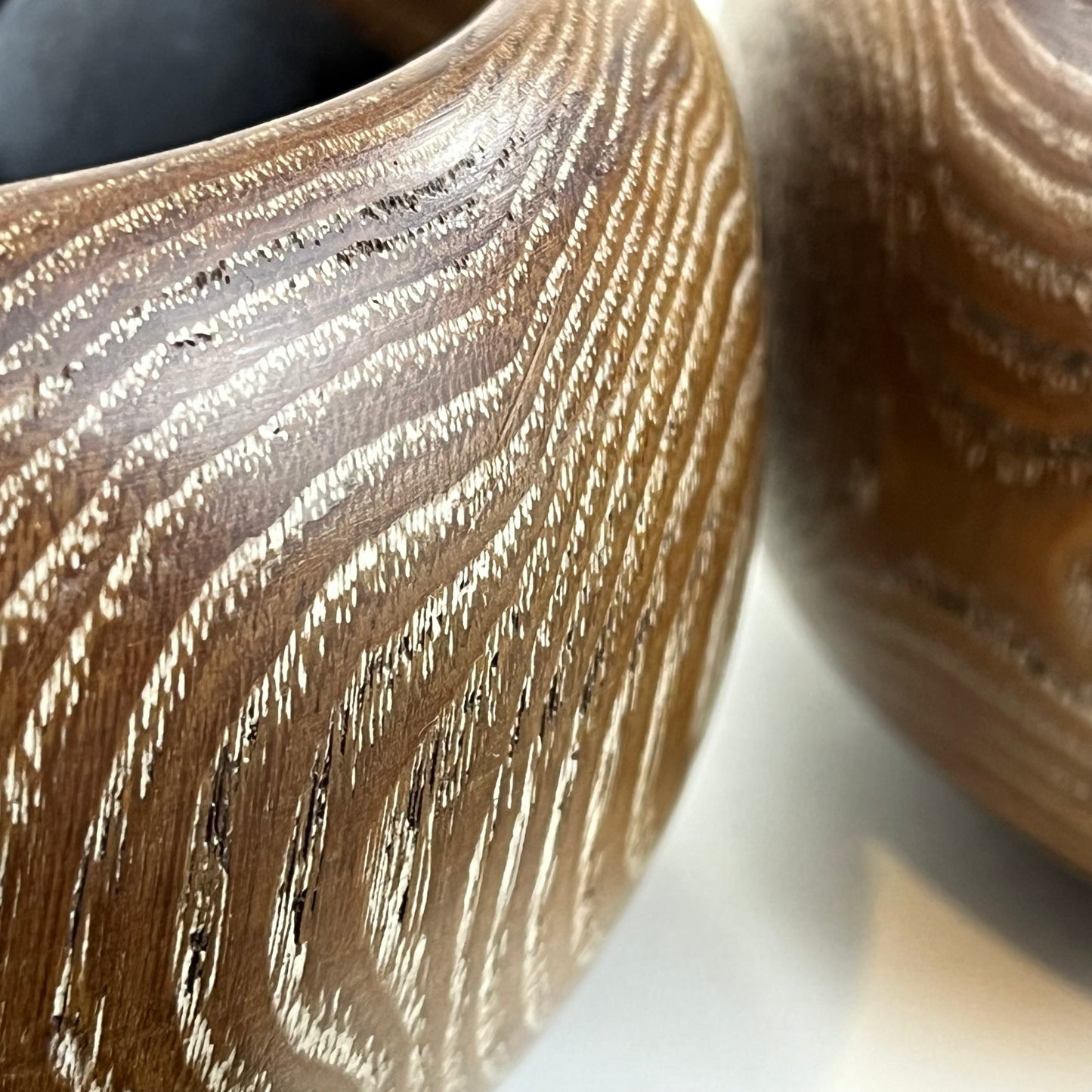 Vintage Go Stones Natural Shell & Slate w/ Keyaki Bowls