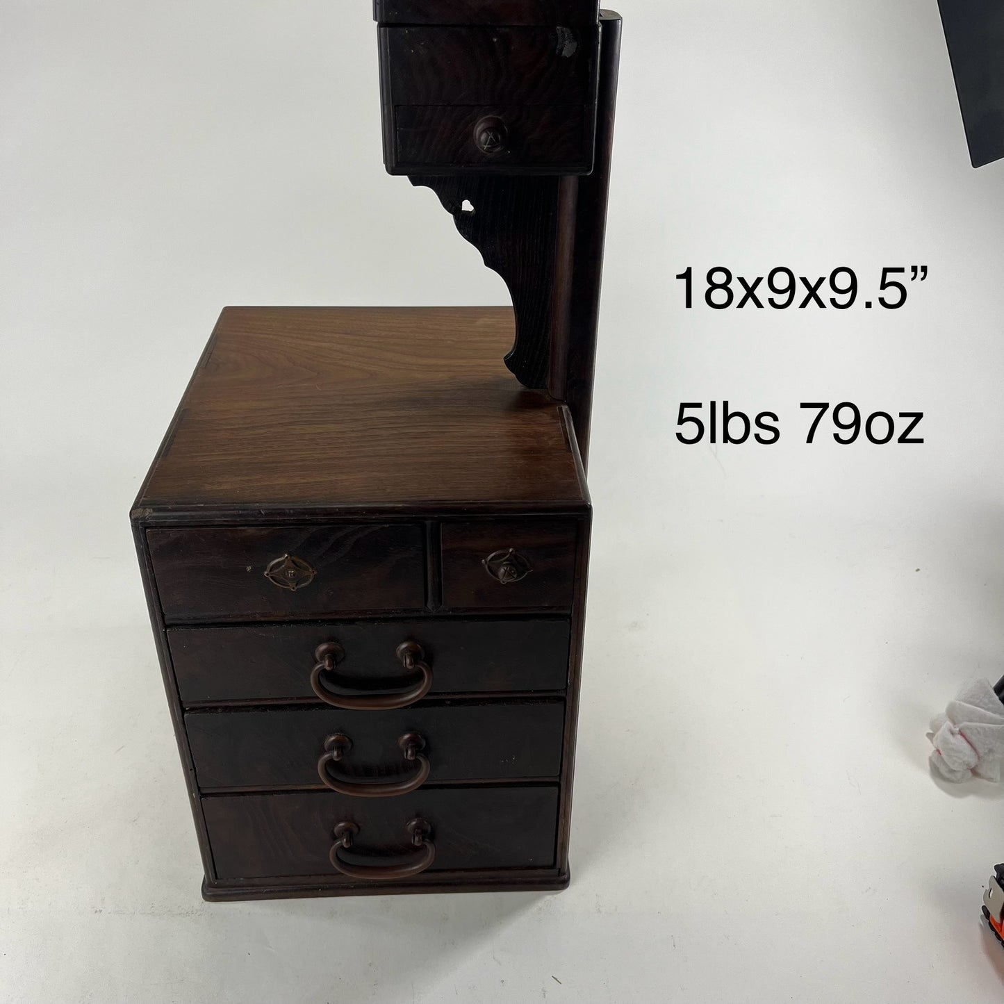 Antique Japanese c1920's Haribako Six Drawers 3rd Hand Pincushion Box