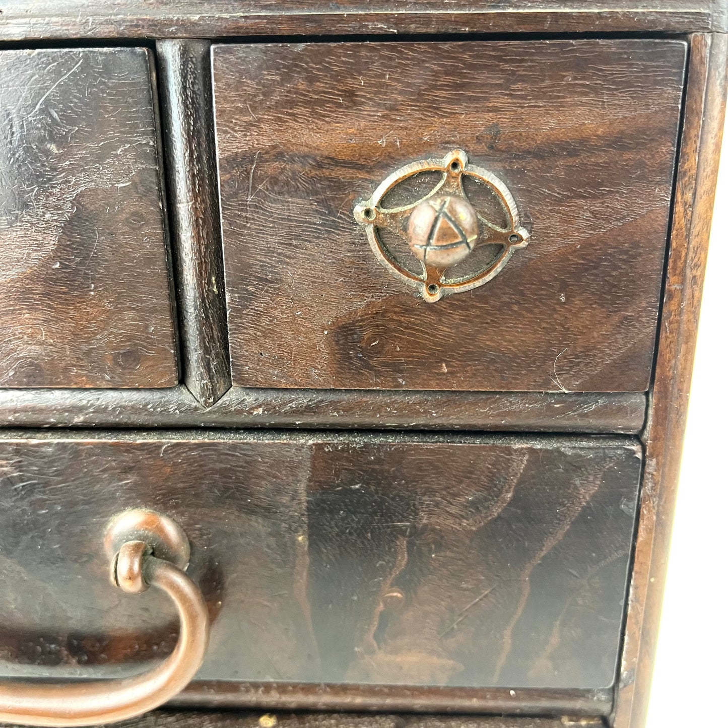 Antique Japanese c1920's Haribako Six Drawers 3rd Hand Pincushion Box