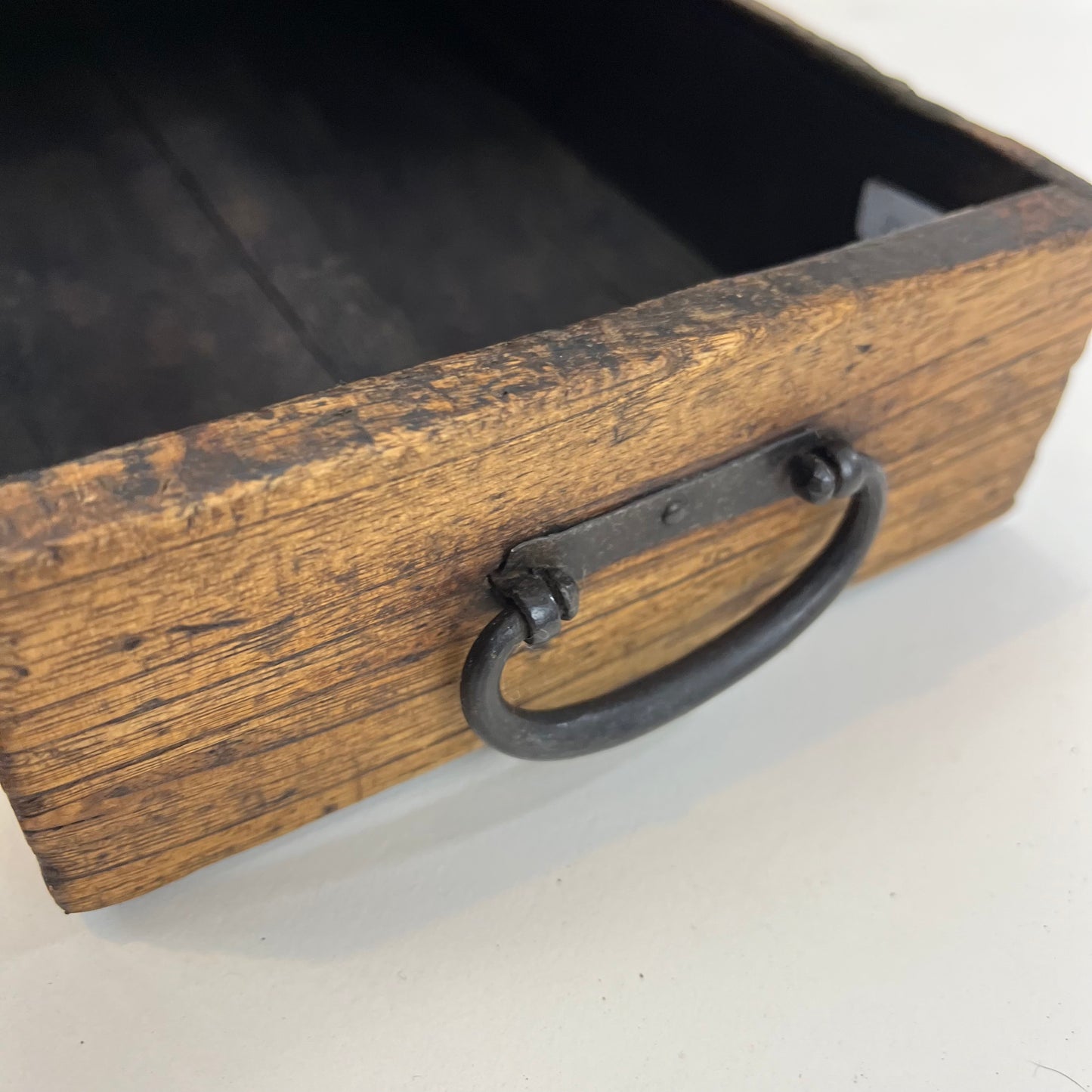 Antique Japanese Meiji Era c1870's Kiri Wood Suzuribako Calligraphy Tansu Chest 11"