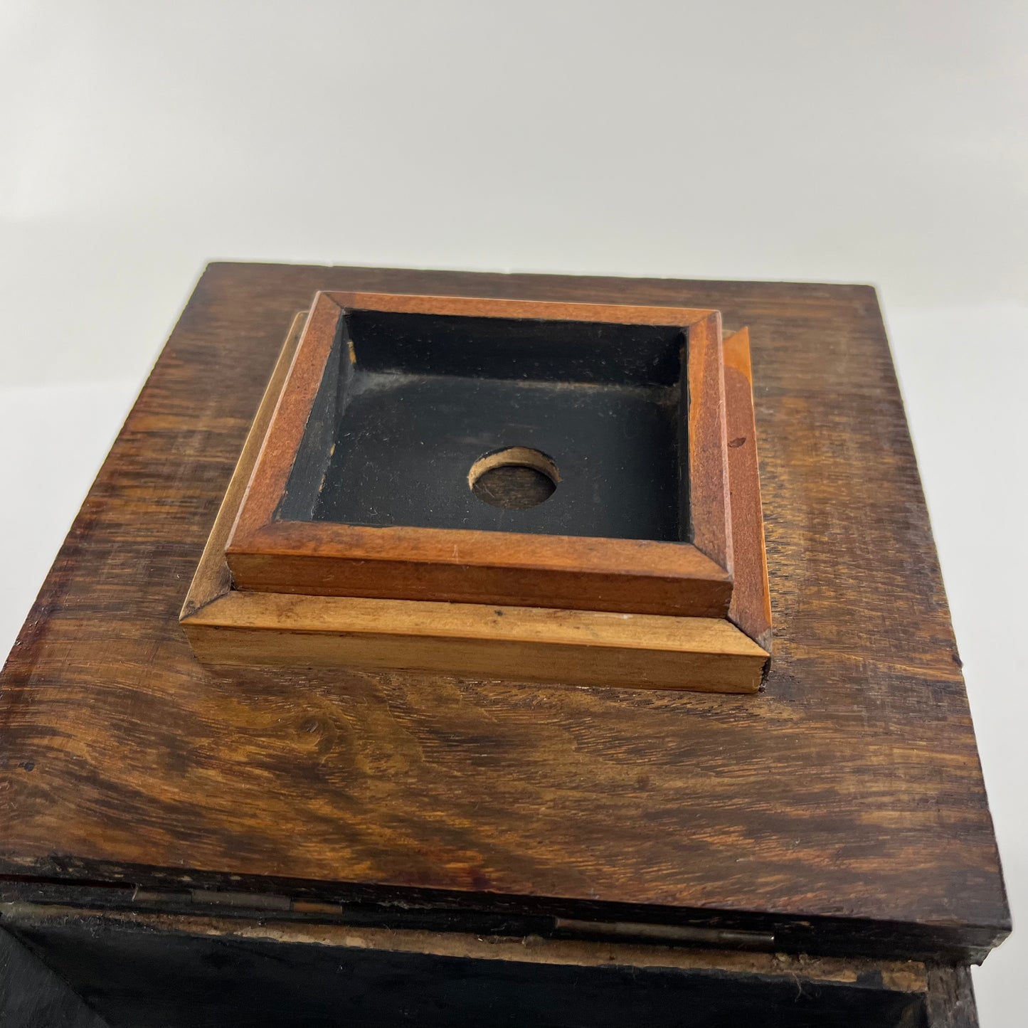 Antique Japanese Taisho Era c 1920’s Keyaki Wood Haribako Tansu 11”