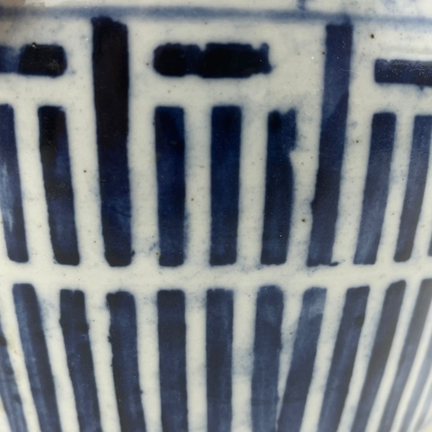 Vintage Chinese (c1950) Ceramic Tea Pot Cobalt Blue & White 9"