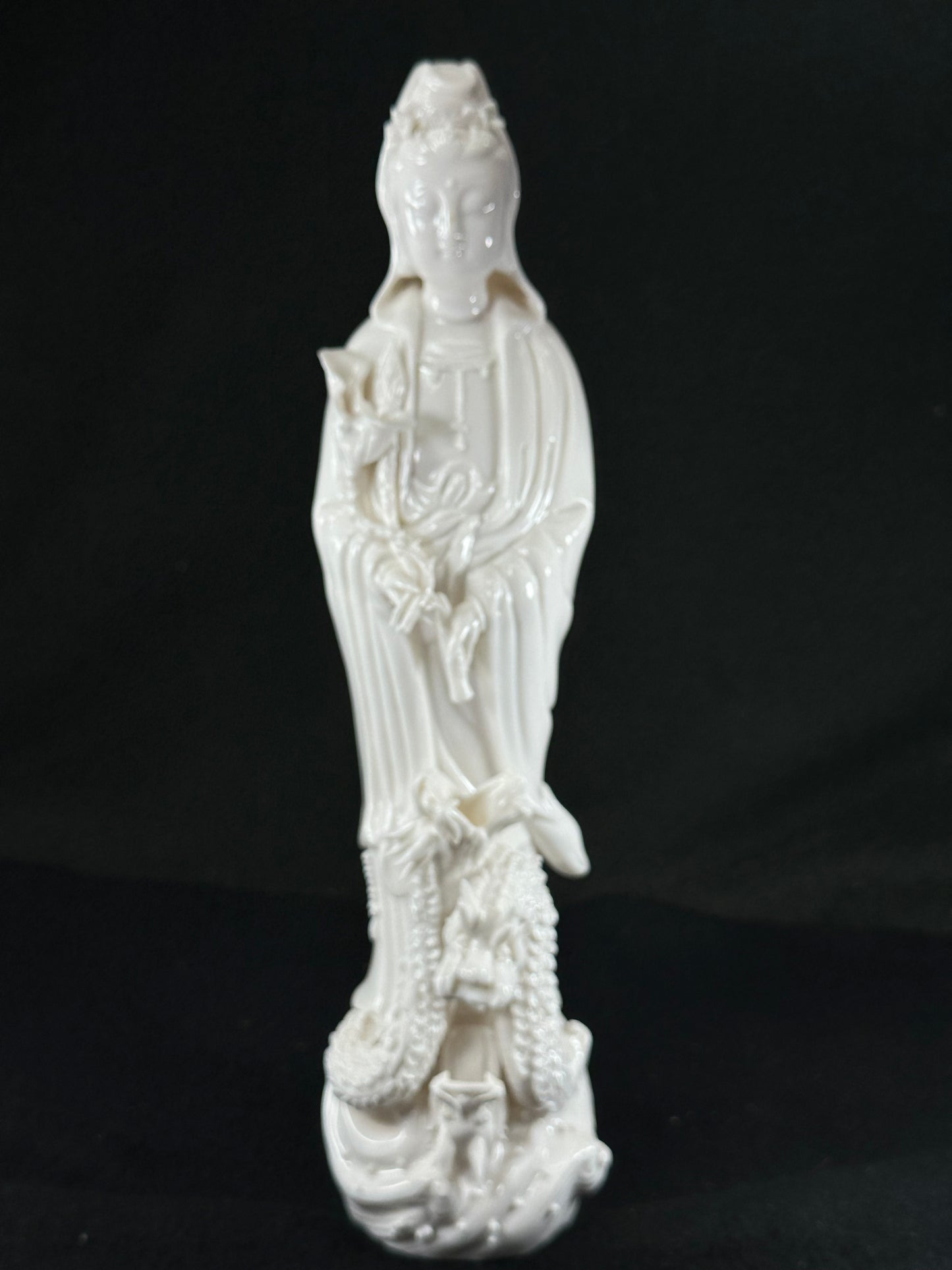 Quan-Yin Statue Porcelain Kutani God/Gooddess of Compassion Drip Fountain 15”
