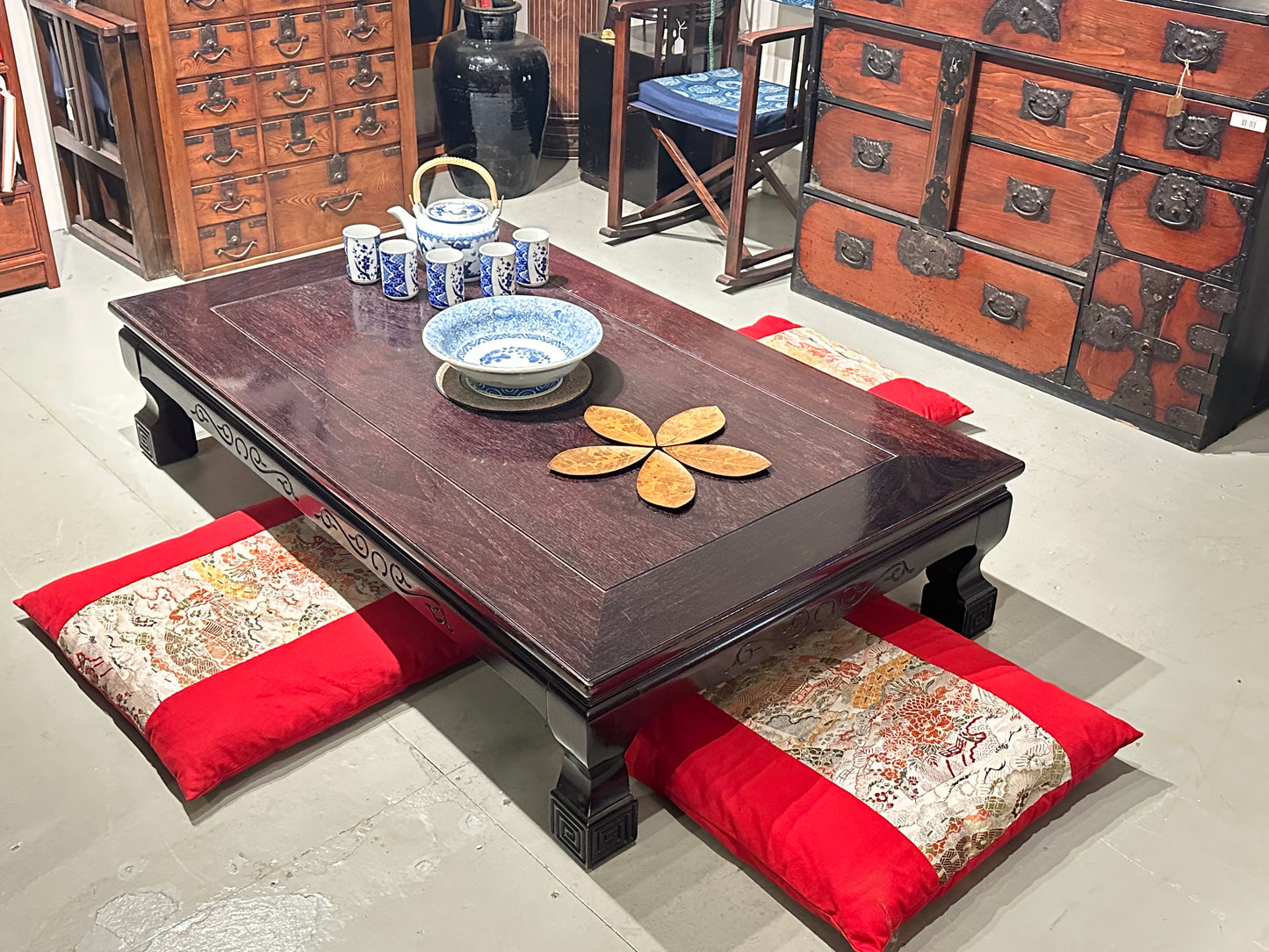 Vintage Japanese Coffee Table Karin Wood (Quince) 36"x59"