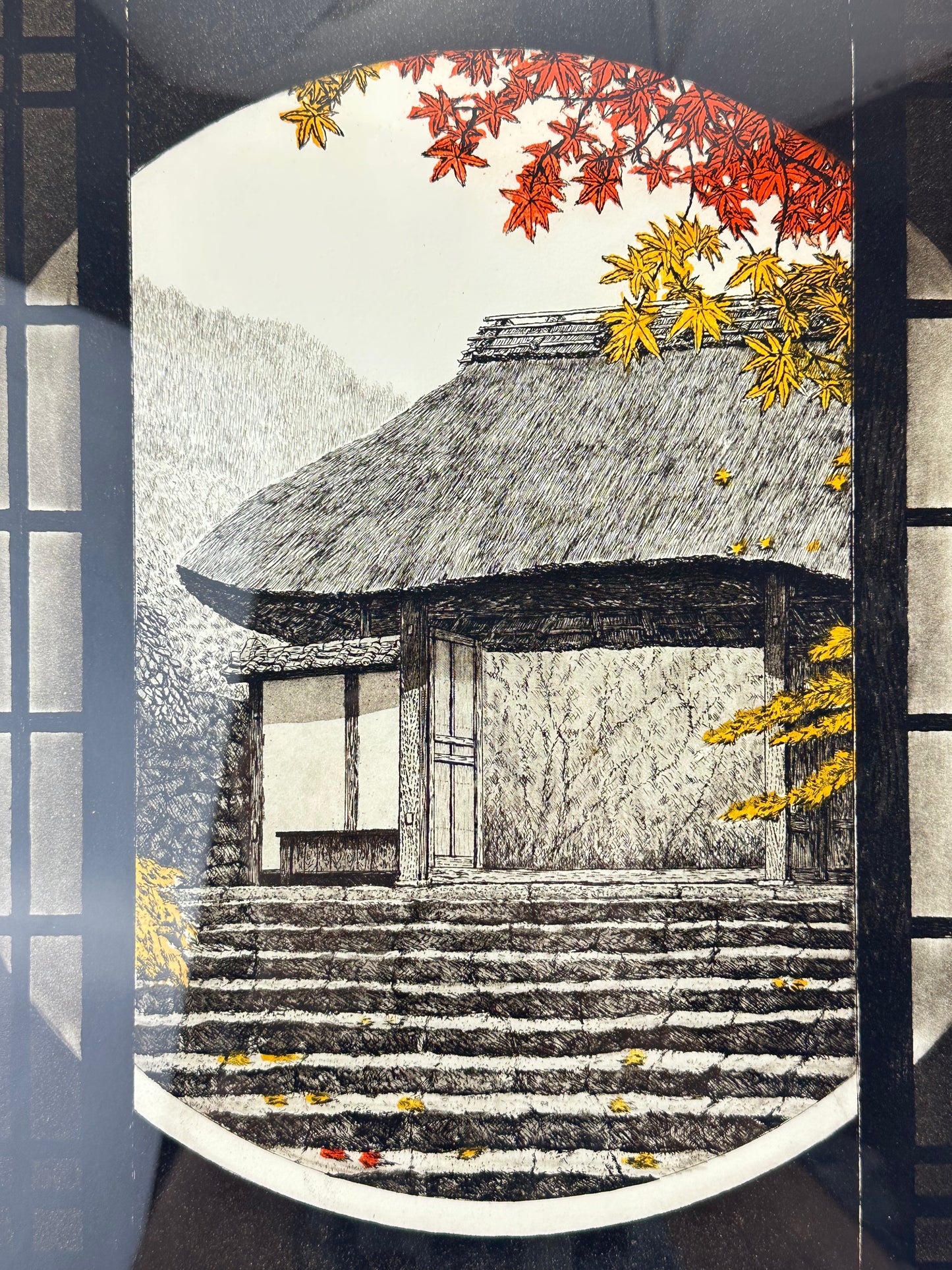 Original 2021 Limited Ed 19/150 Print by Hiroto Norikane (b1949) Shoji -21 (Gate) LS#037
