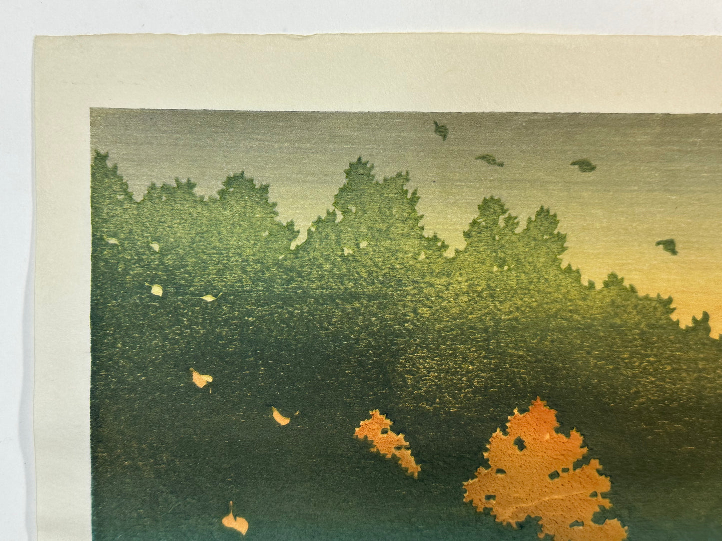 Vintage Japanese Original Tsukasa Yoshida Ukiyoe Woodblock Print "Dawn"