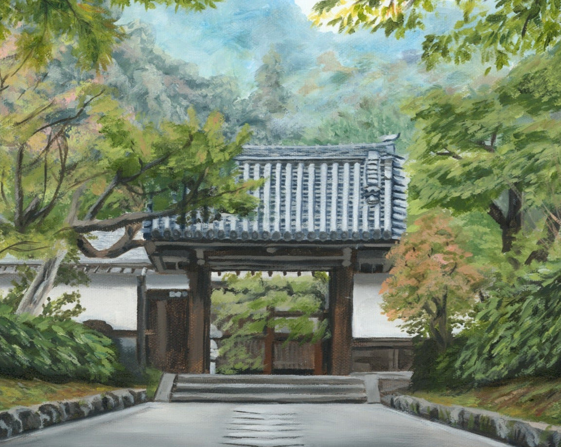 Giclée Print Signed by Laura Virgin "Kotoku-an" Limited Edition 9"x11"