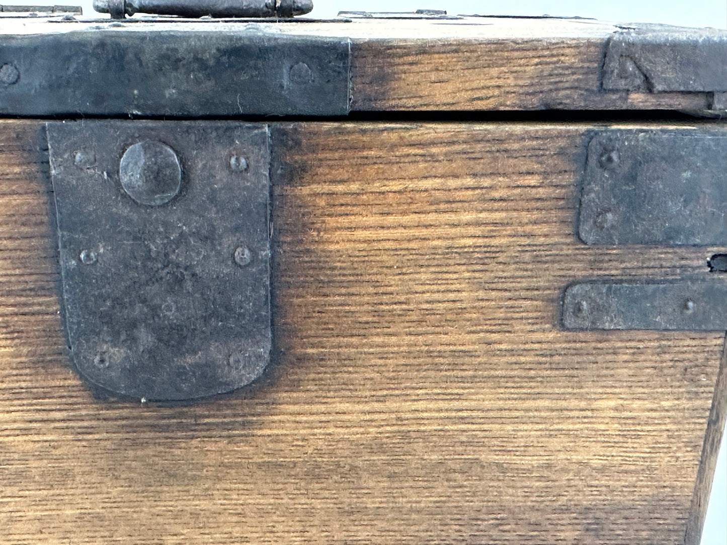 Antique Japanese Taisho Era c.1919 Chestnut Wood Suzuribako Calligraphy Tansu 10"