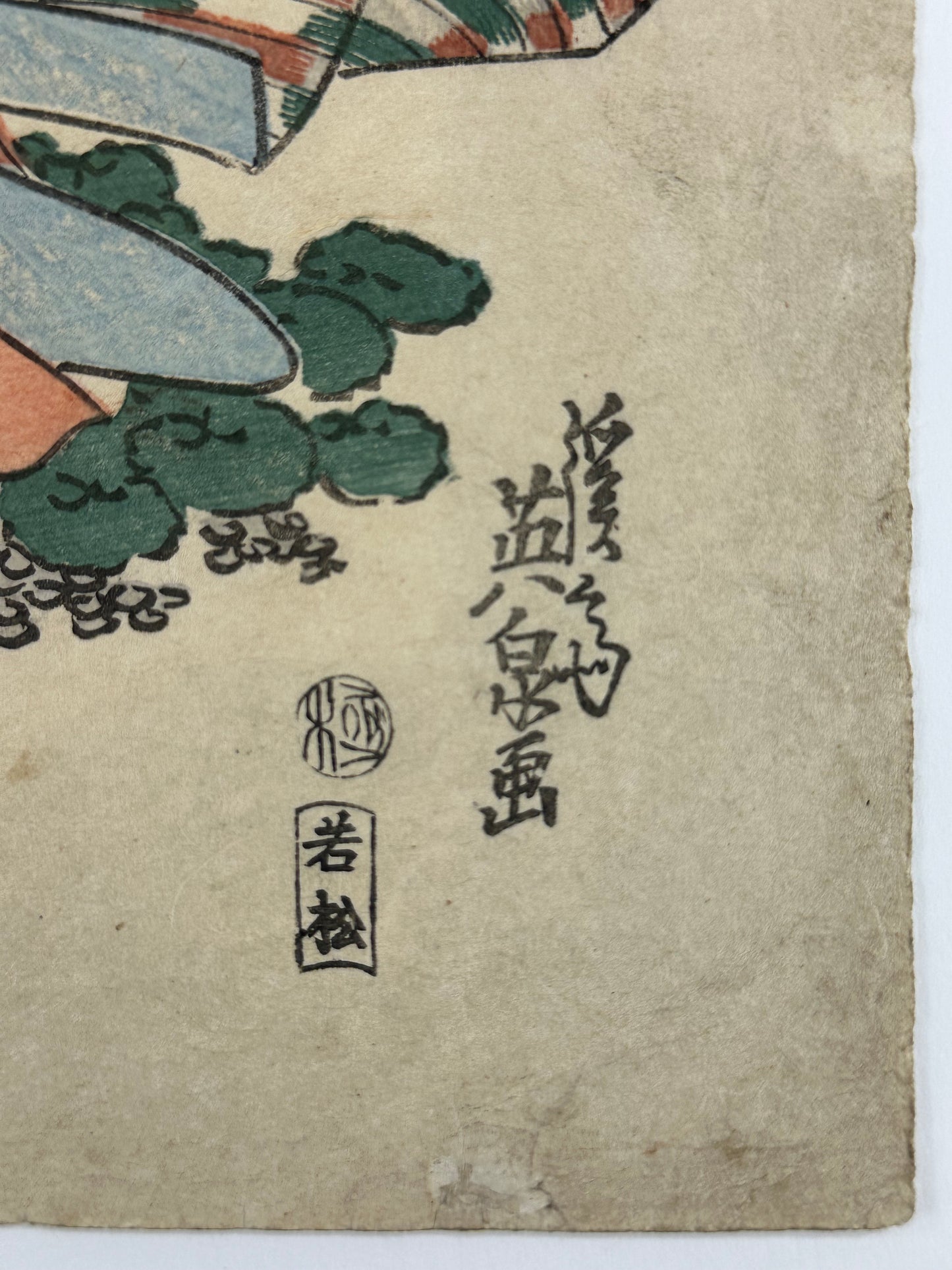 Original Japanese Woodblock Print: By Eisen (1790-1848) Beauty Print Bijinga