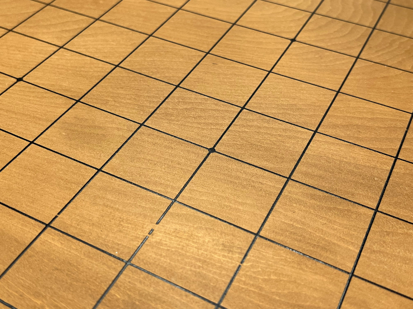 Vintage Japanese Shogiban 7" Thick Shinkaya Shogi Chess Board
