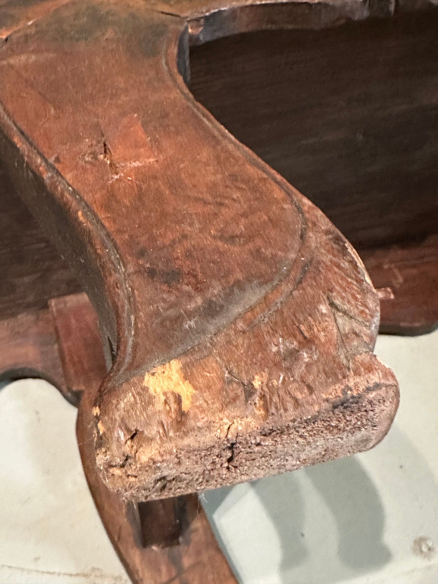 Antique Chinese 19th Century Farm House Bench 46"L