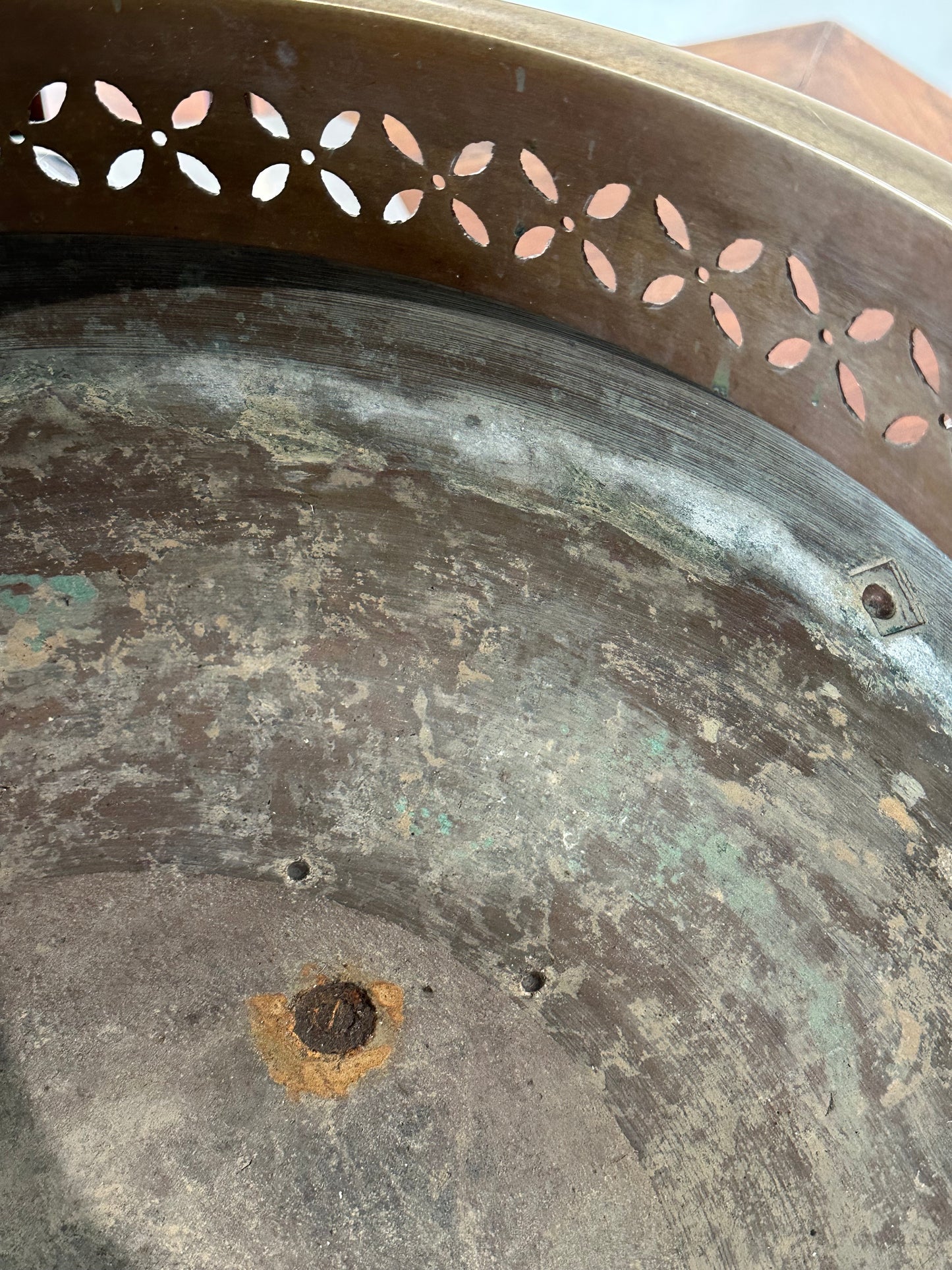 Vintage Japanese Bronze Hibachi Brazier Large 17" Planter