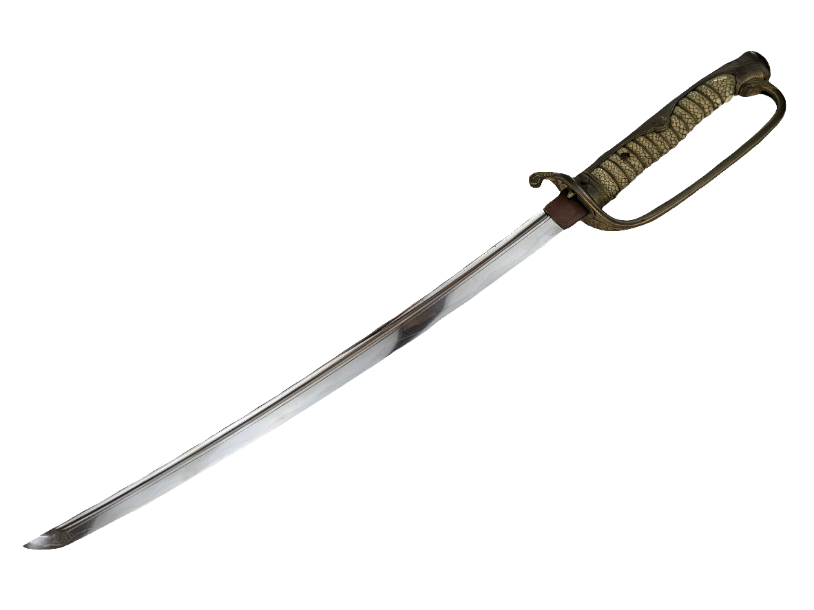 Japanese Type 19 Cavalry Officer’s Saber (Kyū-guntō) Ray Skin Hilt Meiji c1886 Sword LS109