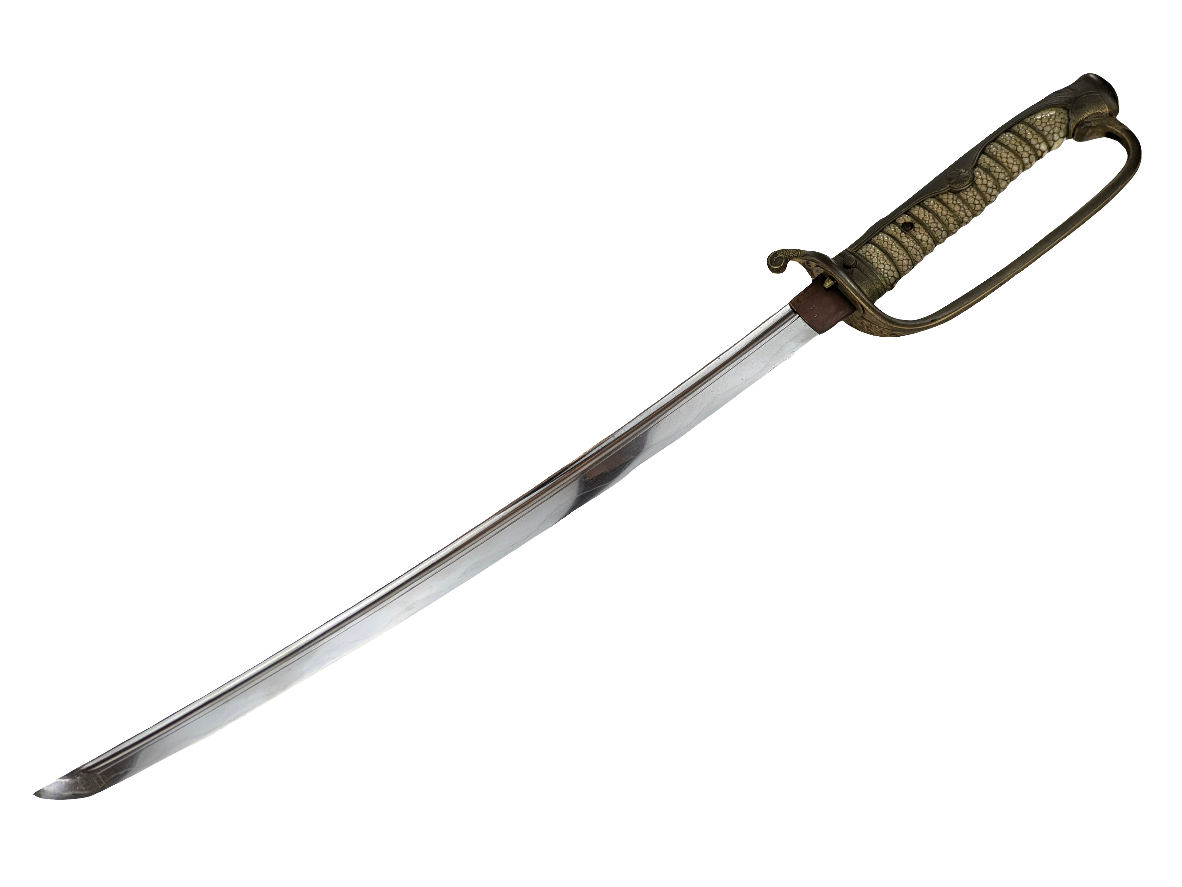 Japanese Type 19 Cavalry Officer’s Saber (Kyū-guntō) Ray Skin Hilt Meiji c1886 Sword LS109