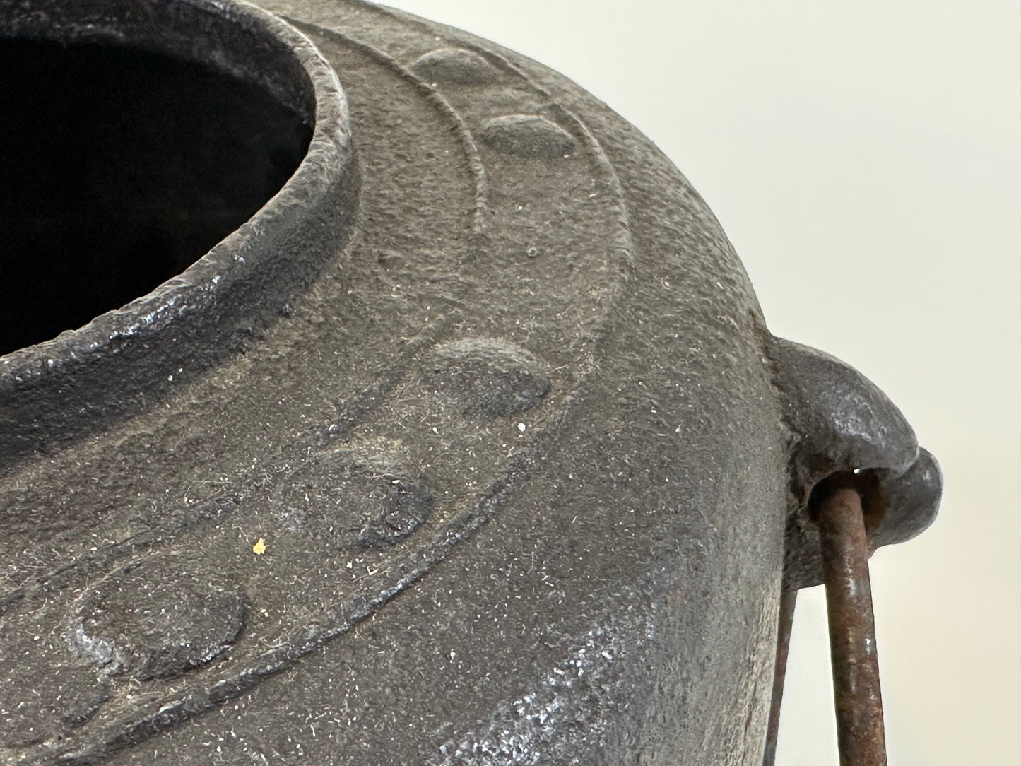 Vintage Japanese Cast Iron Tea Ceremony Kama Kettle 15"