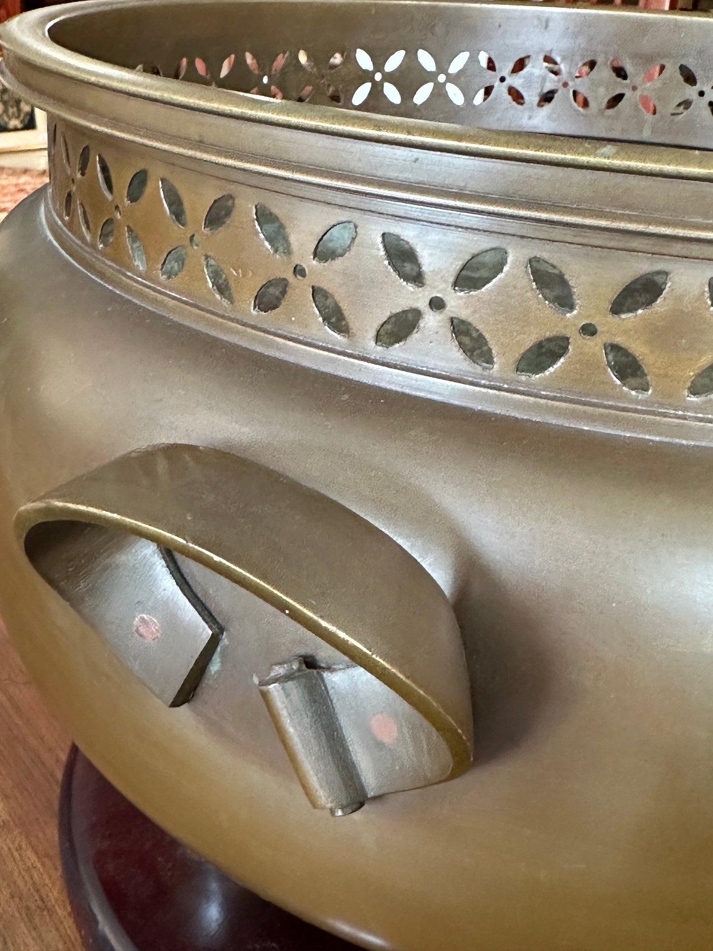 Vintage Japanese Bronze Hibachi Brazier Large 17" Planter