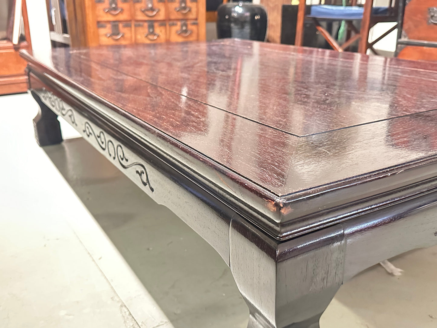 Vintage Japanese Coffee Table Karin Wood (Quince) 36"x59"