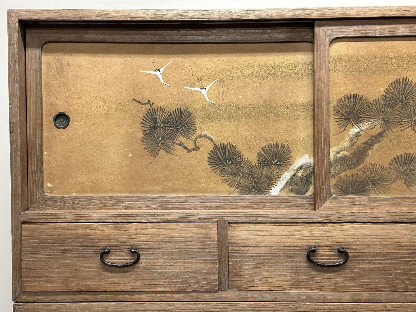 Antique Japanese Clothing Tansu Taisho Era c1920's Ishodansu Kiri Paulownia 46"W