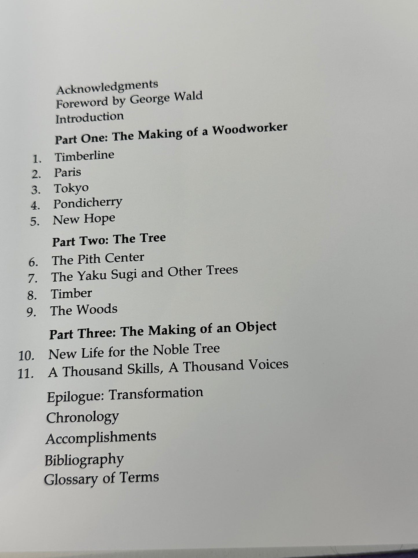 Soul of a Tree: A Woodworkers Reflections by Nakashima 1981