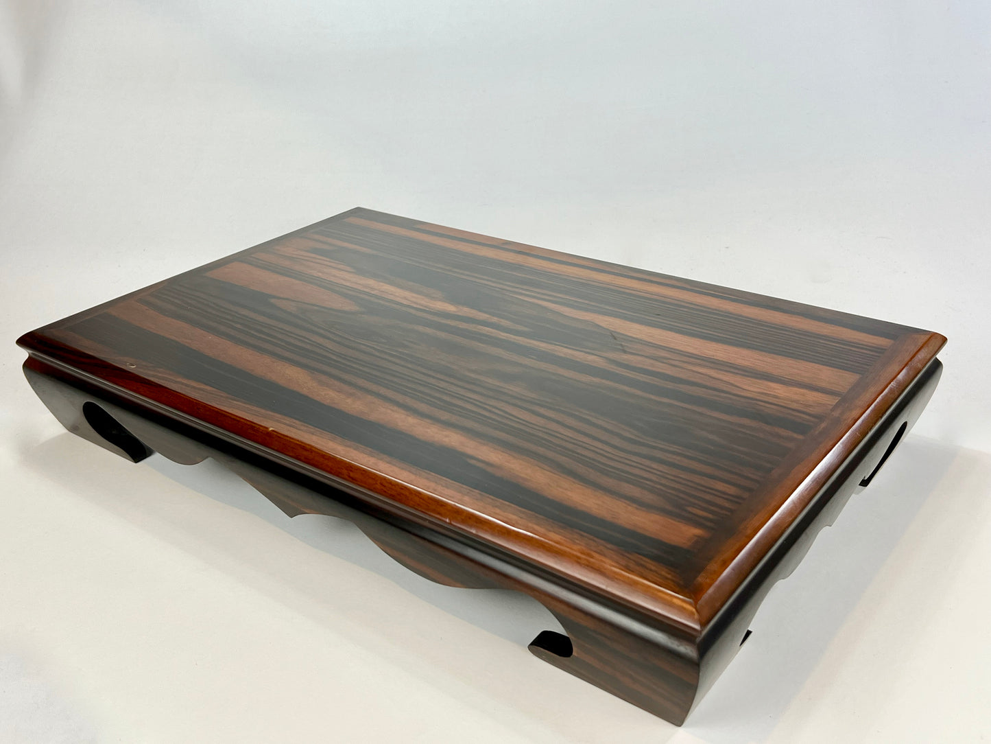Vintage Japanese Kadai Makassar Ebony Ikebana & Bonsai Stand 19"x12"