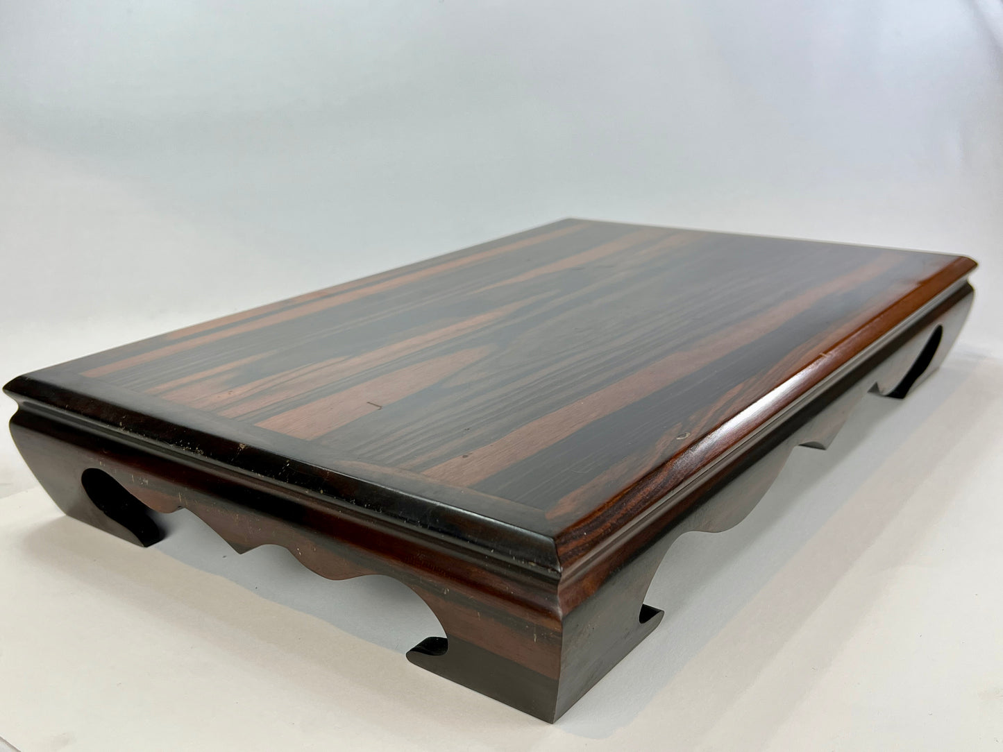 Vintage Japanese Kadai Makassar Ebony Ikebana & Bonsai Stand 19"x12"