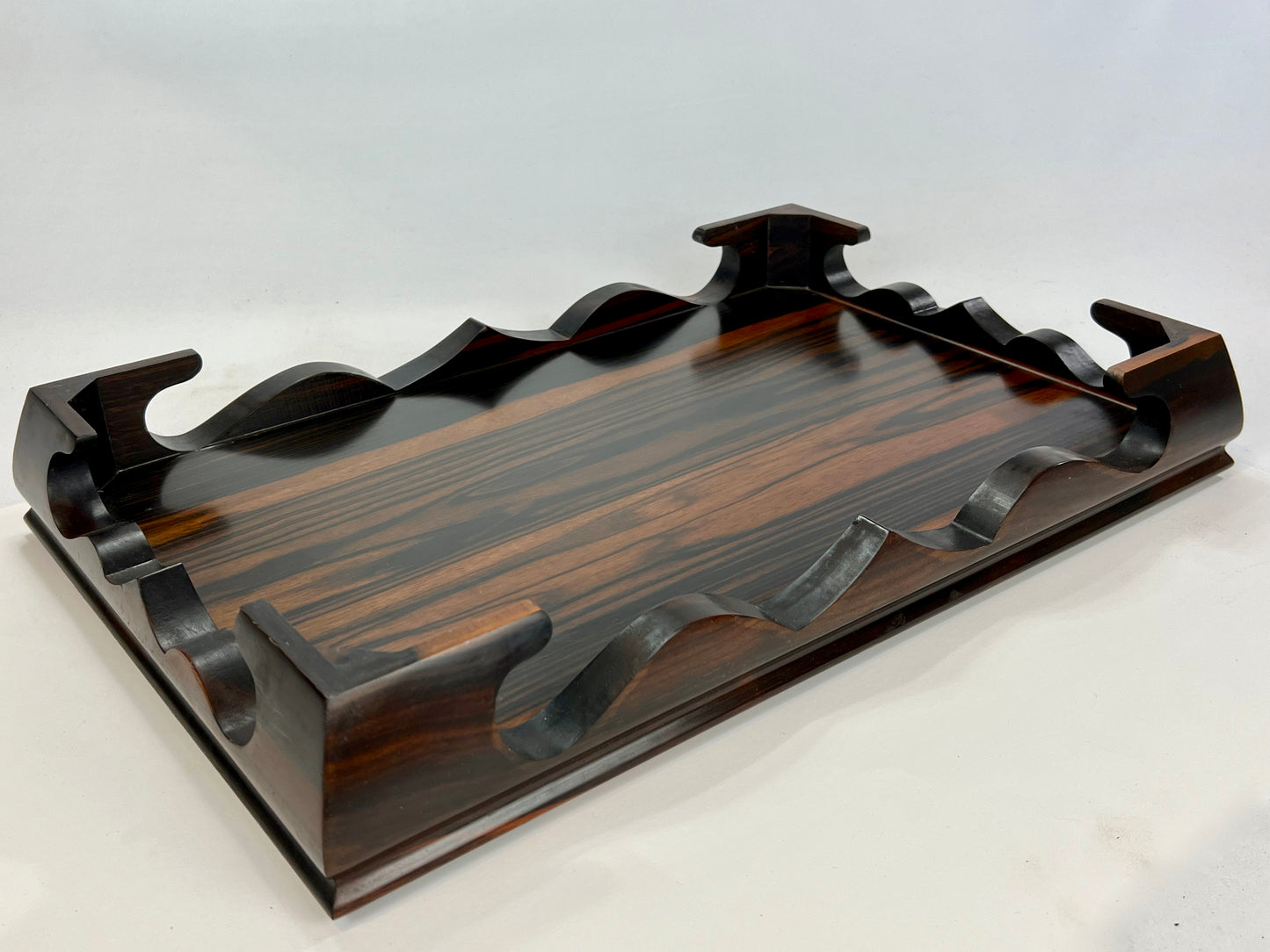 Vintage Japanese Kadai Makassar Ebony Ikebana & Bonsai Stand 19"x12"